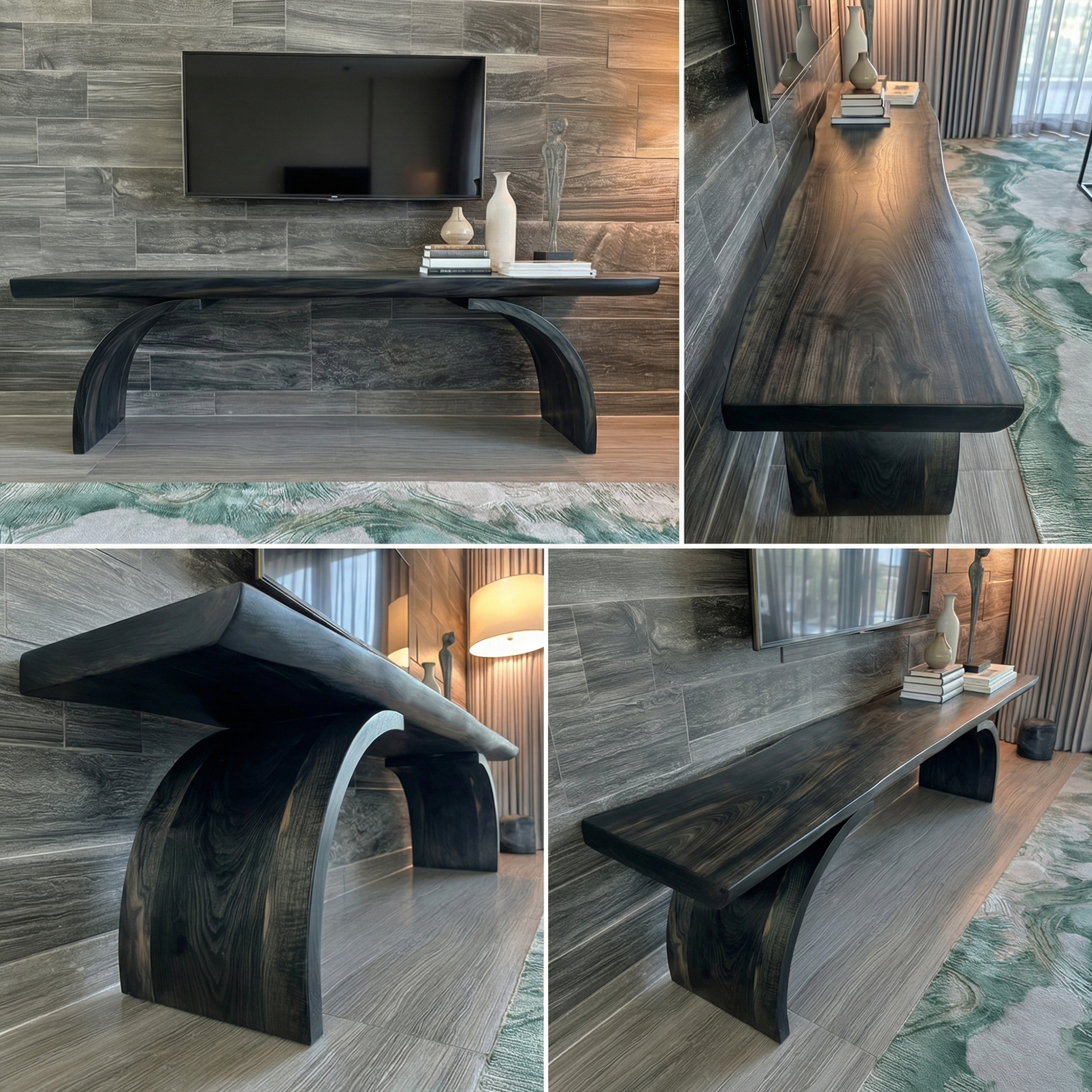 Modern Wood TV Stand Living Room SINLKITS005