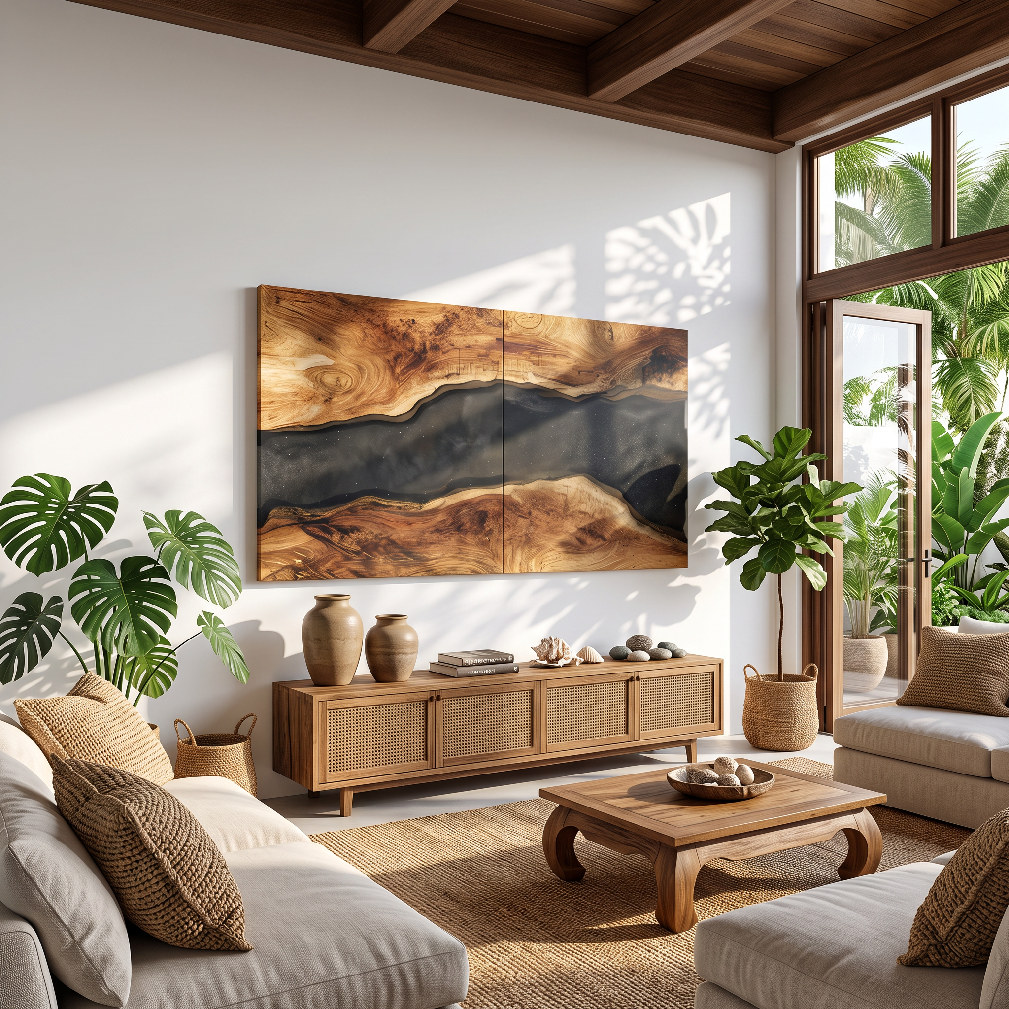 Farmhouse Solid Wood Wall Sculpture For Living Room SILDTTRWA037