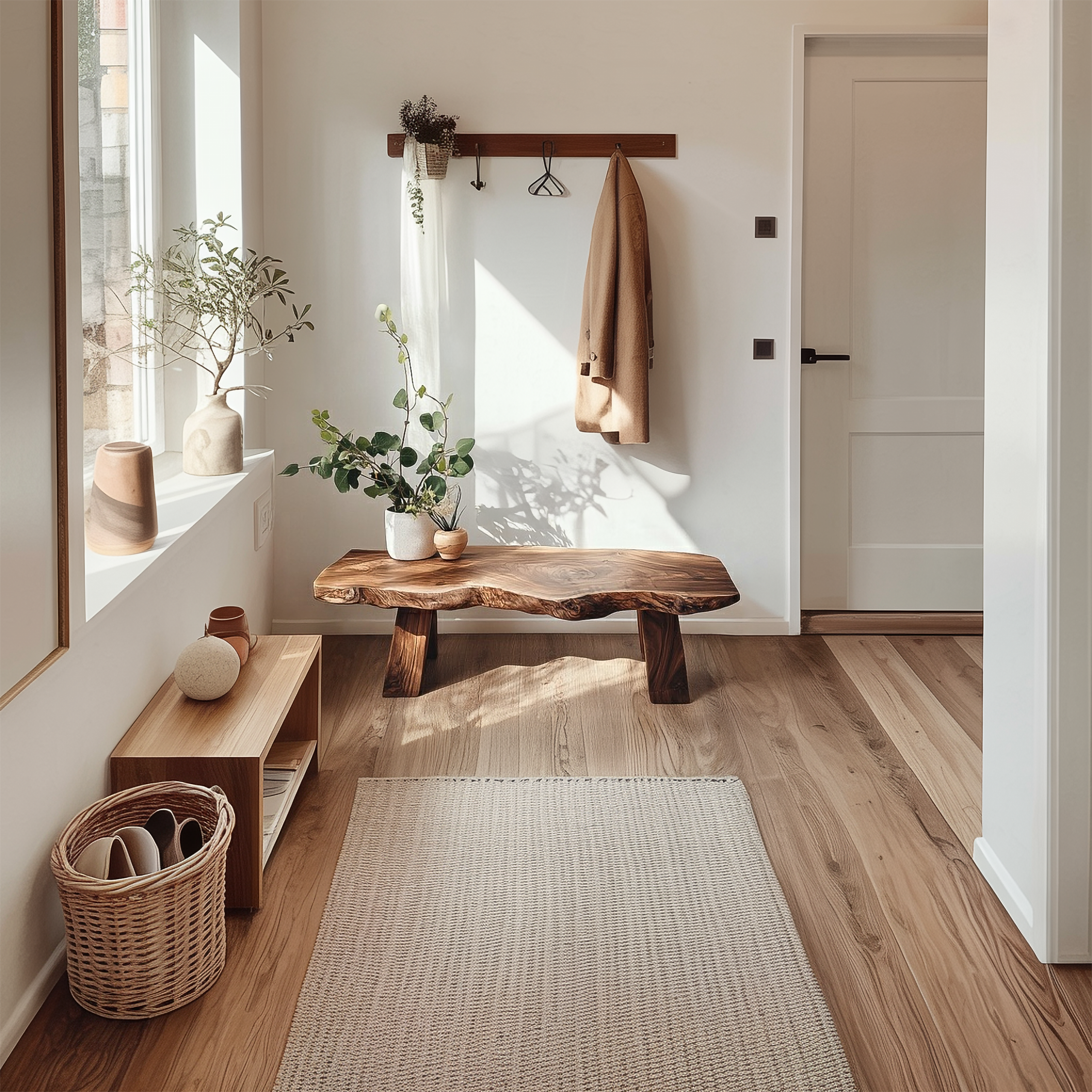 Rustic Live Edge Bench For Entryway Or Living Room SINLSARS066