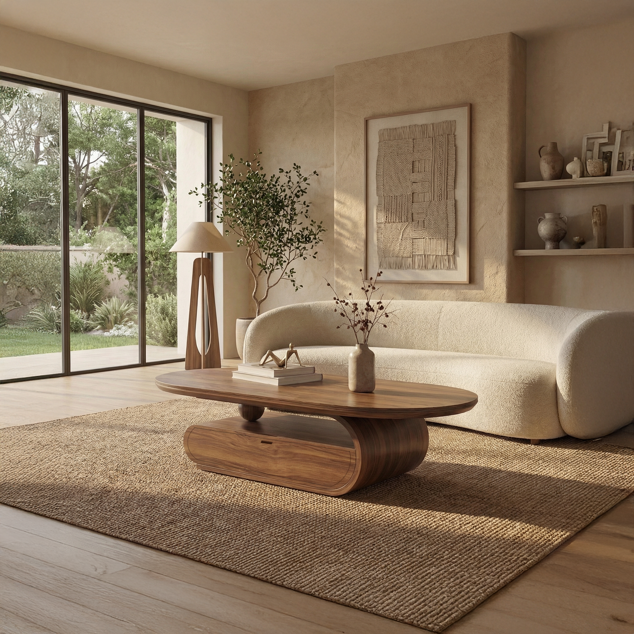 Handcrafted Oval Coffee Table For Living Room SINLSACF327