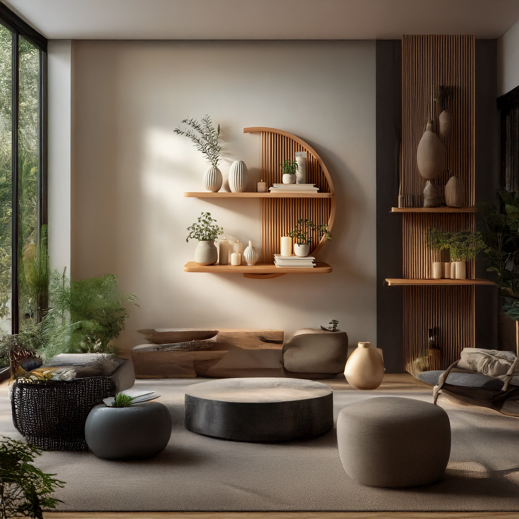 Modern Half-Round Wooden Floating Shelf Wall Decor For Living Room SINLSAFL081
