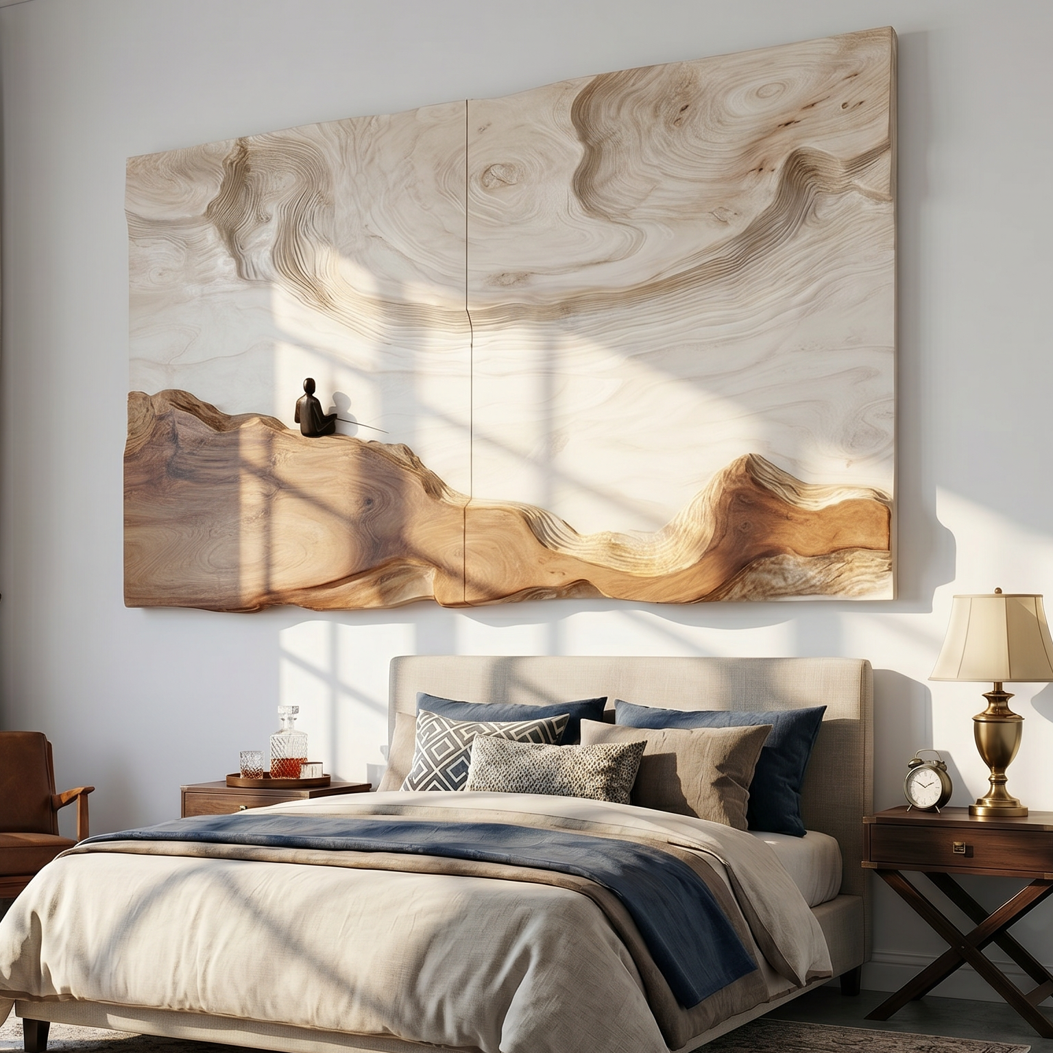 Contemporary Landscape Wood Wall Decor For Elegant Organic Home Design SILDTTRWA086