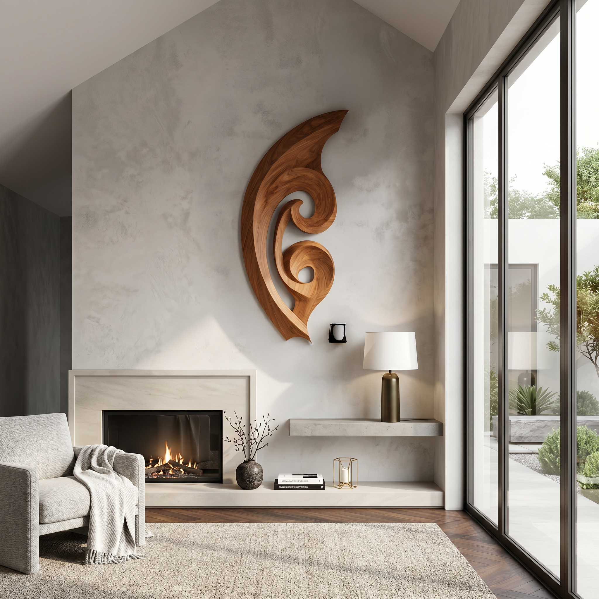 Organic Wall Sculpture For Living Room SINLSAWD081