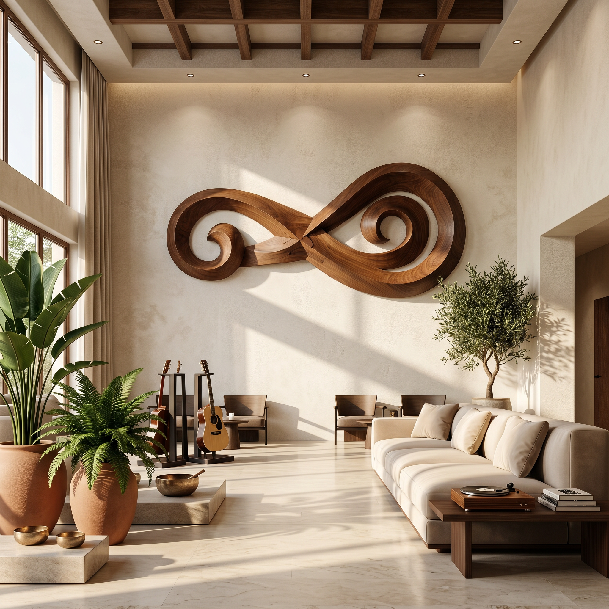 Infinity Music Note Wooden Wall Art For Entryway And Living Room SINLSAWD082