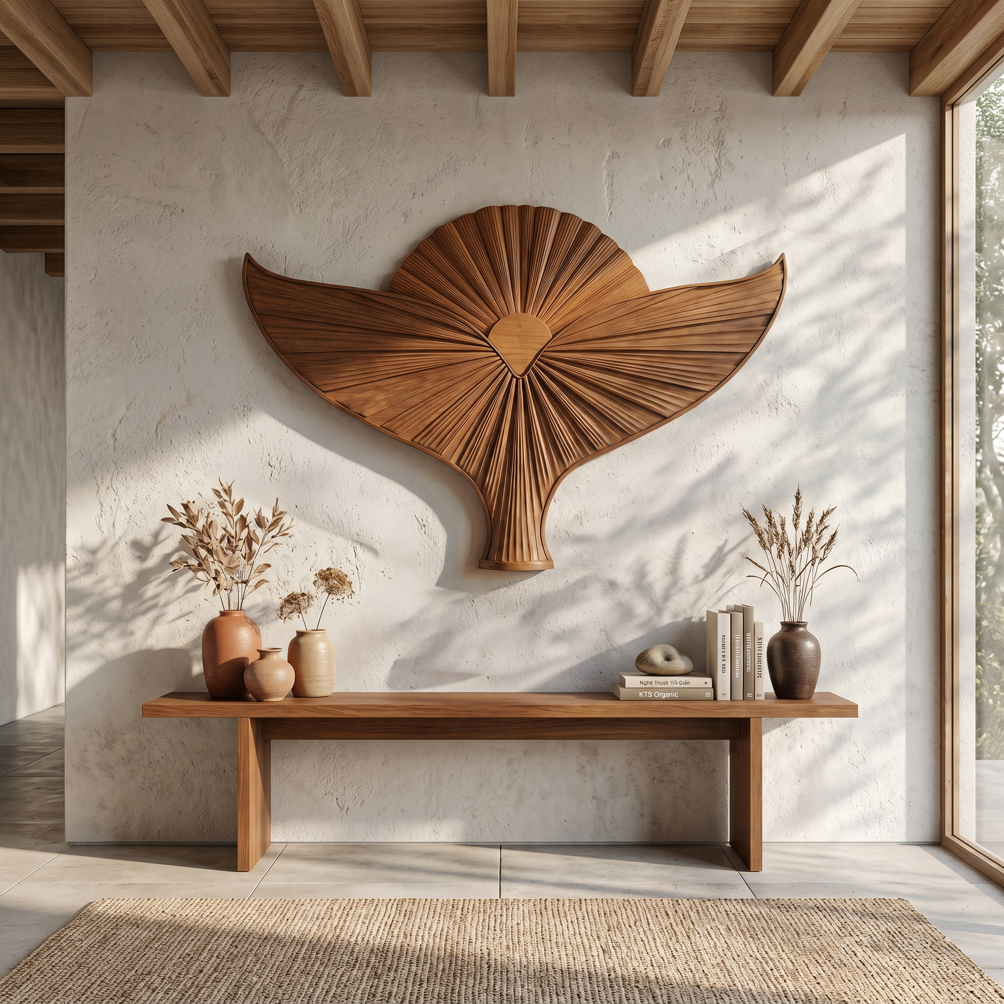 Organic Sculpture Bird Wall For Living Room And Entryway SINLSAWD085