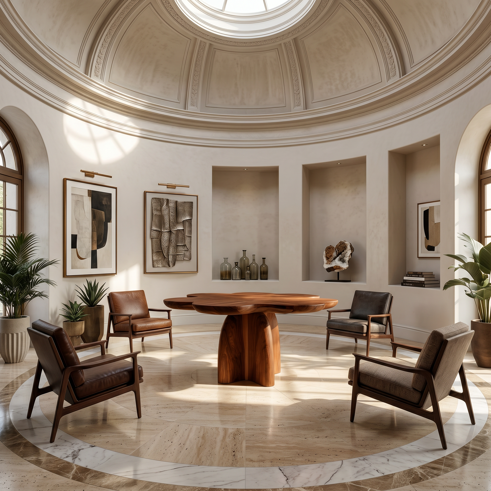 Rustic Foyer Table With Handcrafted Solid Wood Pedestal Base For Entryway And Hallway SINLSAFT035