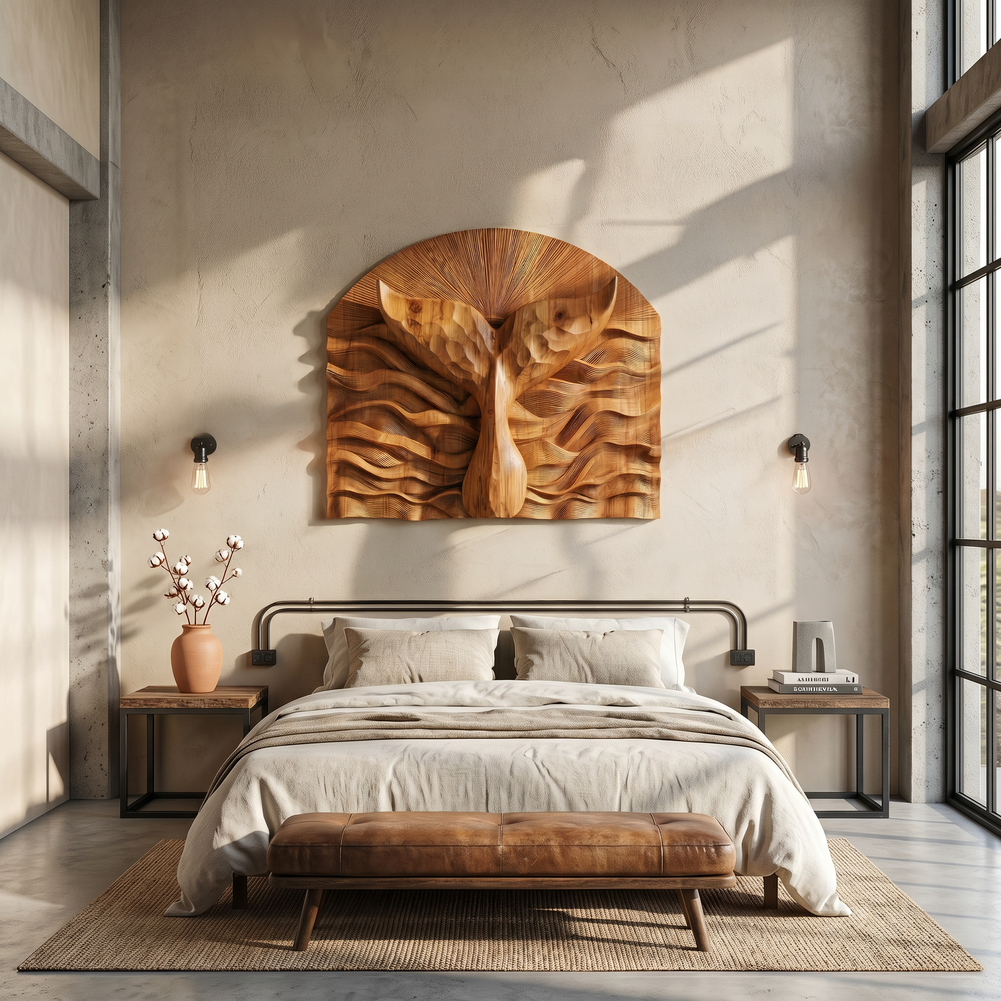 Abstract Wall Art With Sculptural Relief Panel Design For Living Room And Entryway SINLSAWD095