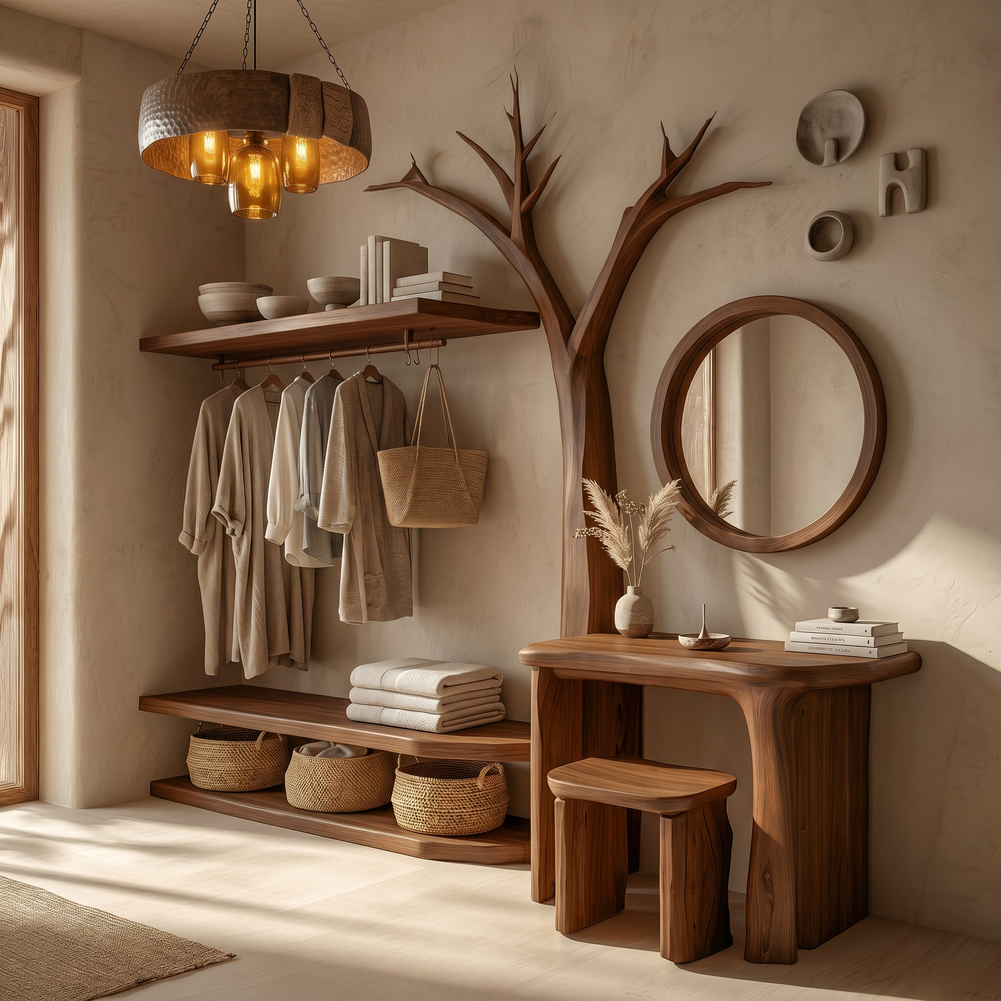 Organic Tree Coat Rack Dressing Table Bedroom And Dressing Room SINLSATCR113
