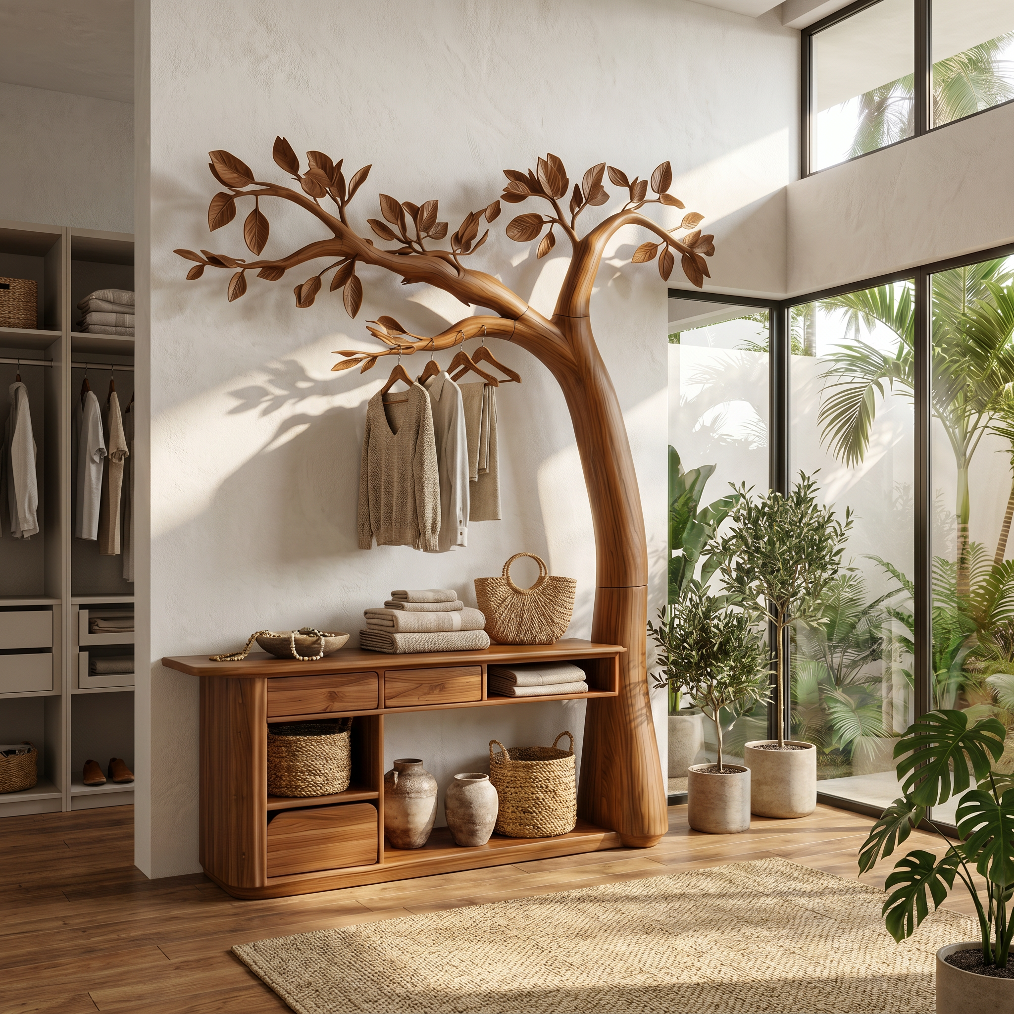 Organic Corner Makeup Vanity Bedroom And Dressing Room SINLSABDT079
