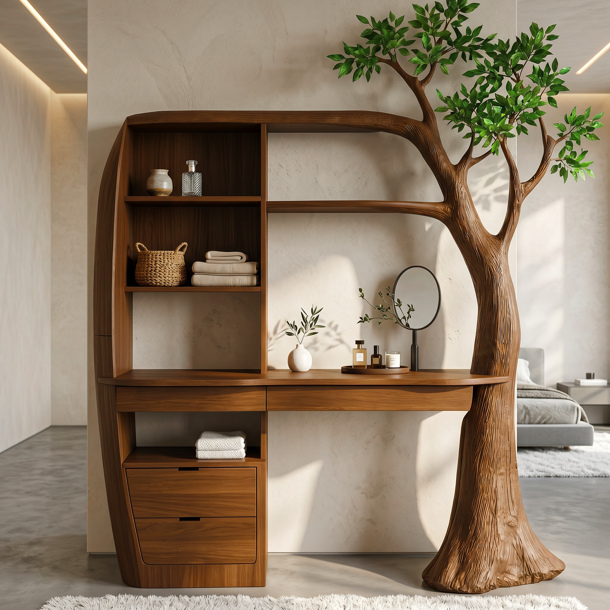 Natural Makeup Vanity Bedroom And Dressing Room SINLSABDT080