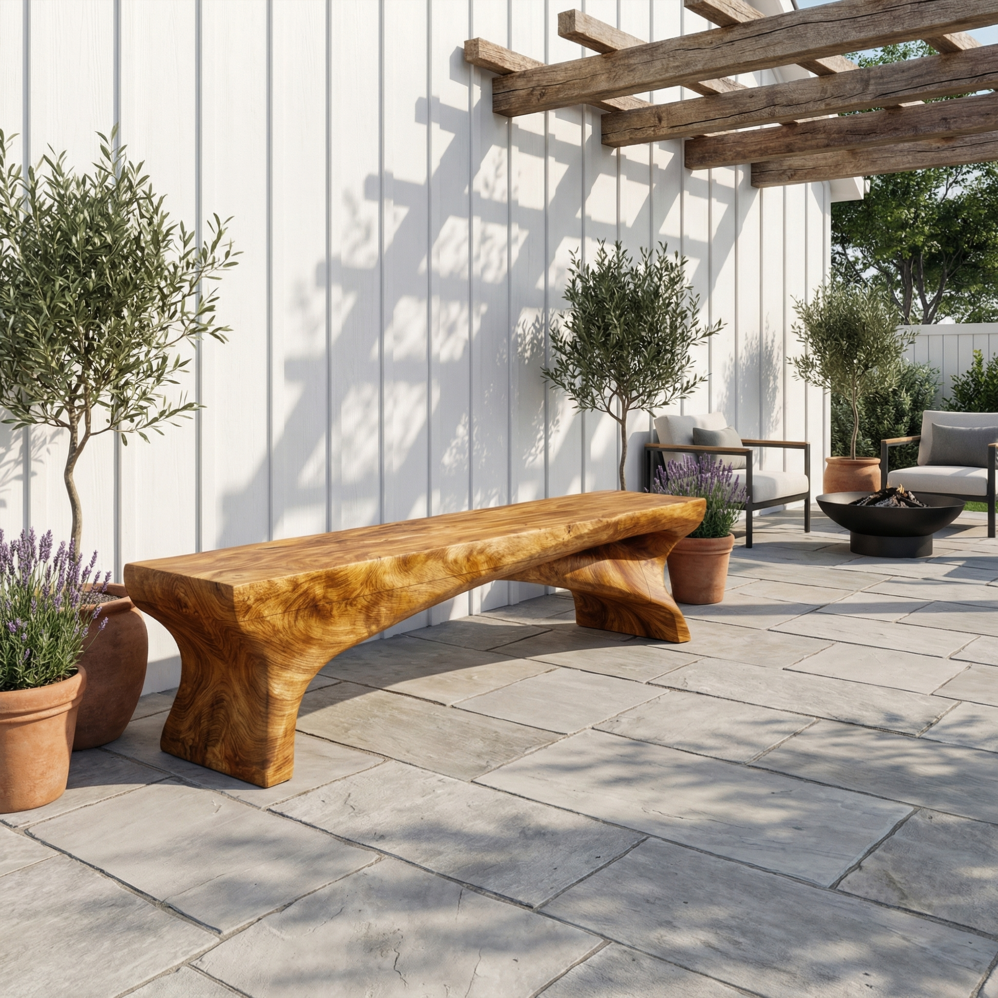 Minimal Rustic Bench Solid Wood Live Edge Structure Entryway Or Hallway SINLKIRS096