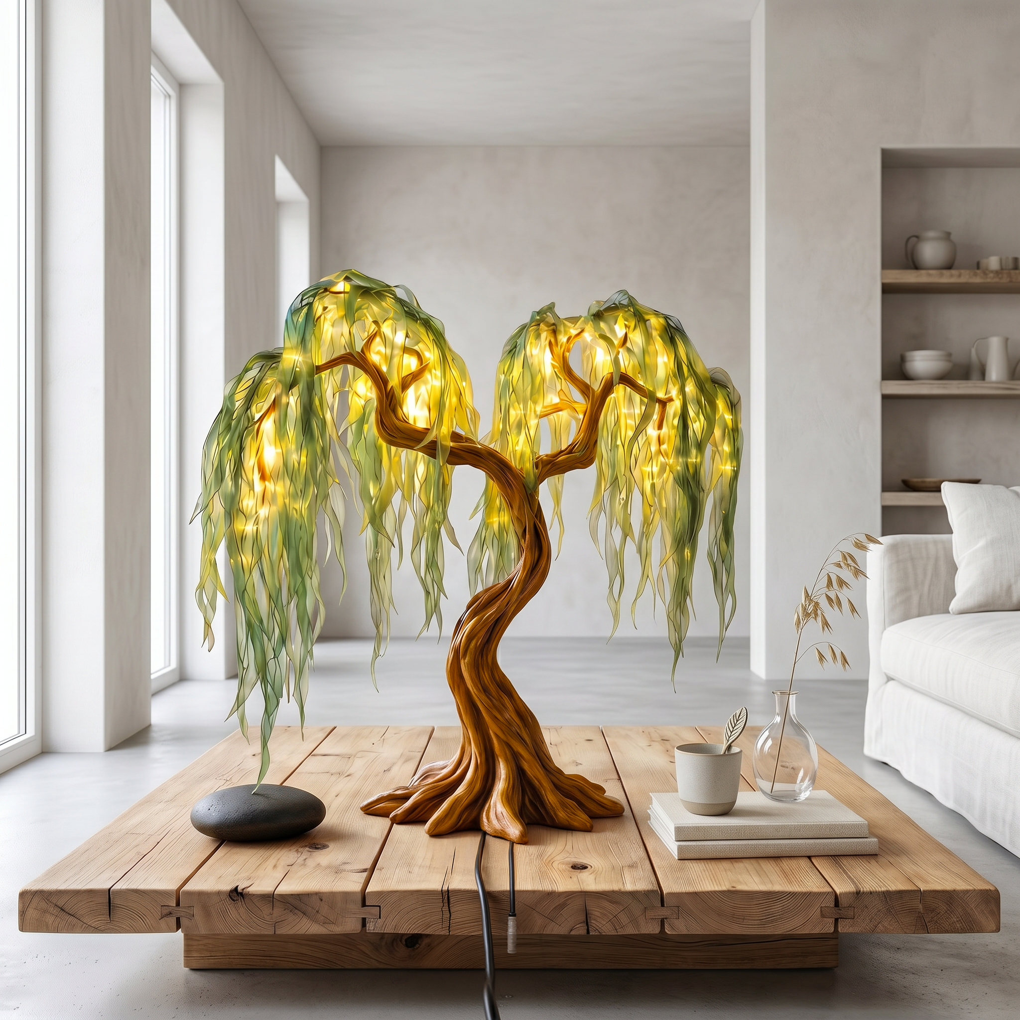 Modern Organic Willow Tree Table Lamp For Bedroom SINLSATL012