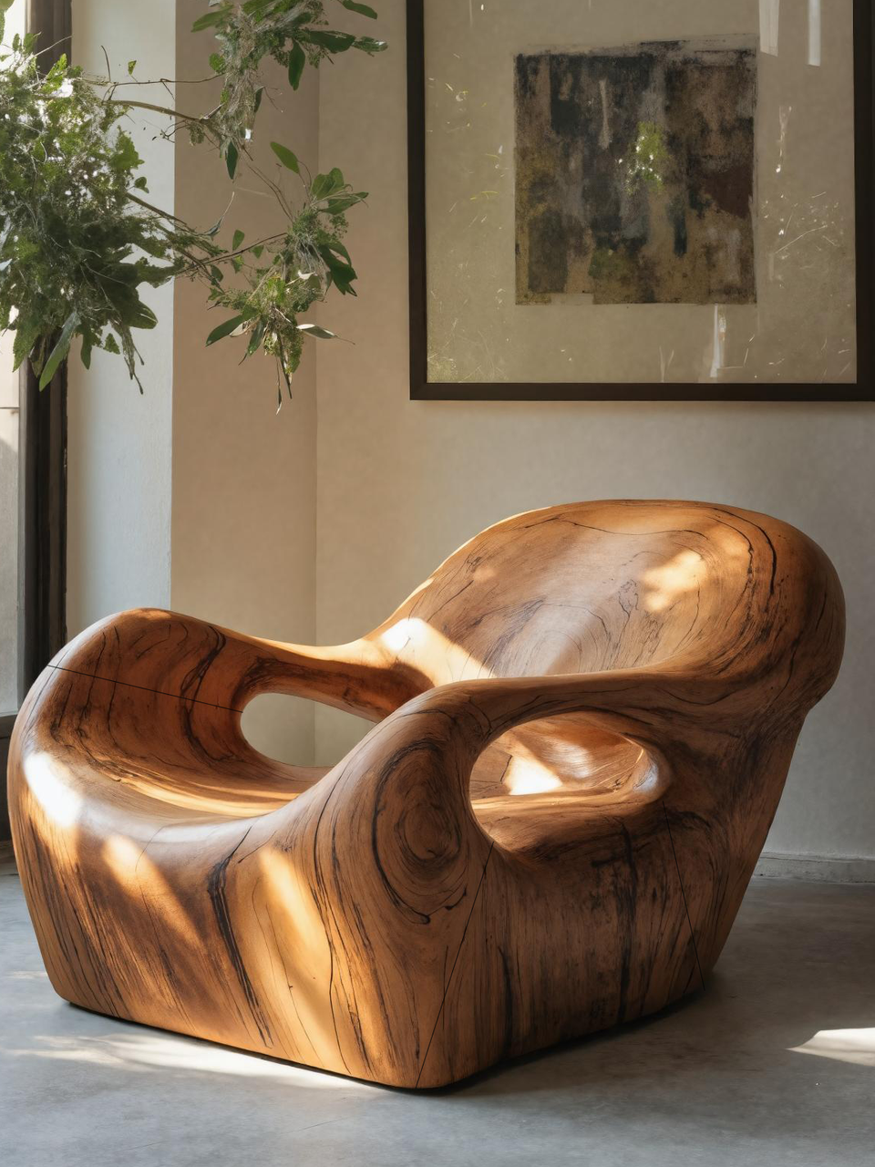 Modern Sculptural Lounge Chair For Living Room Or Reading Corner SITHTTCHR042