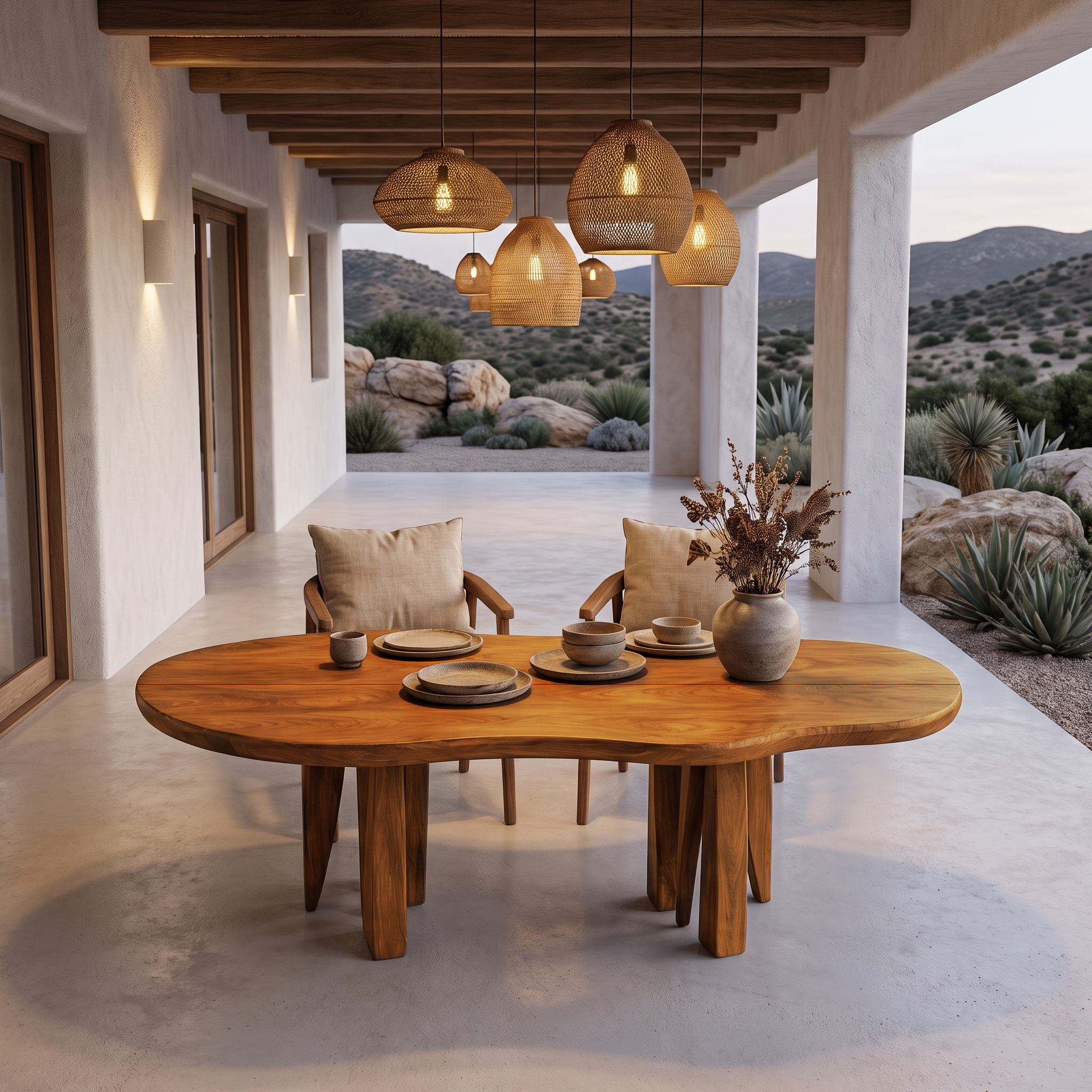 Modern Oval Dining Table Handcrafted Solid Wood Dining Table For Dining Room SINLHADN209