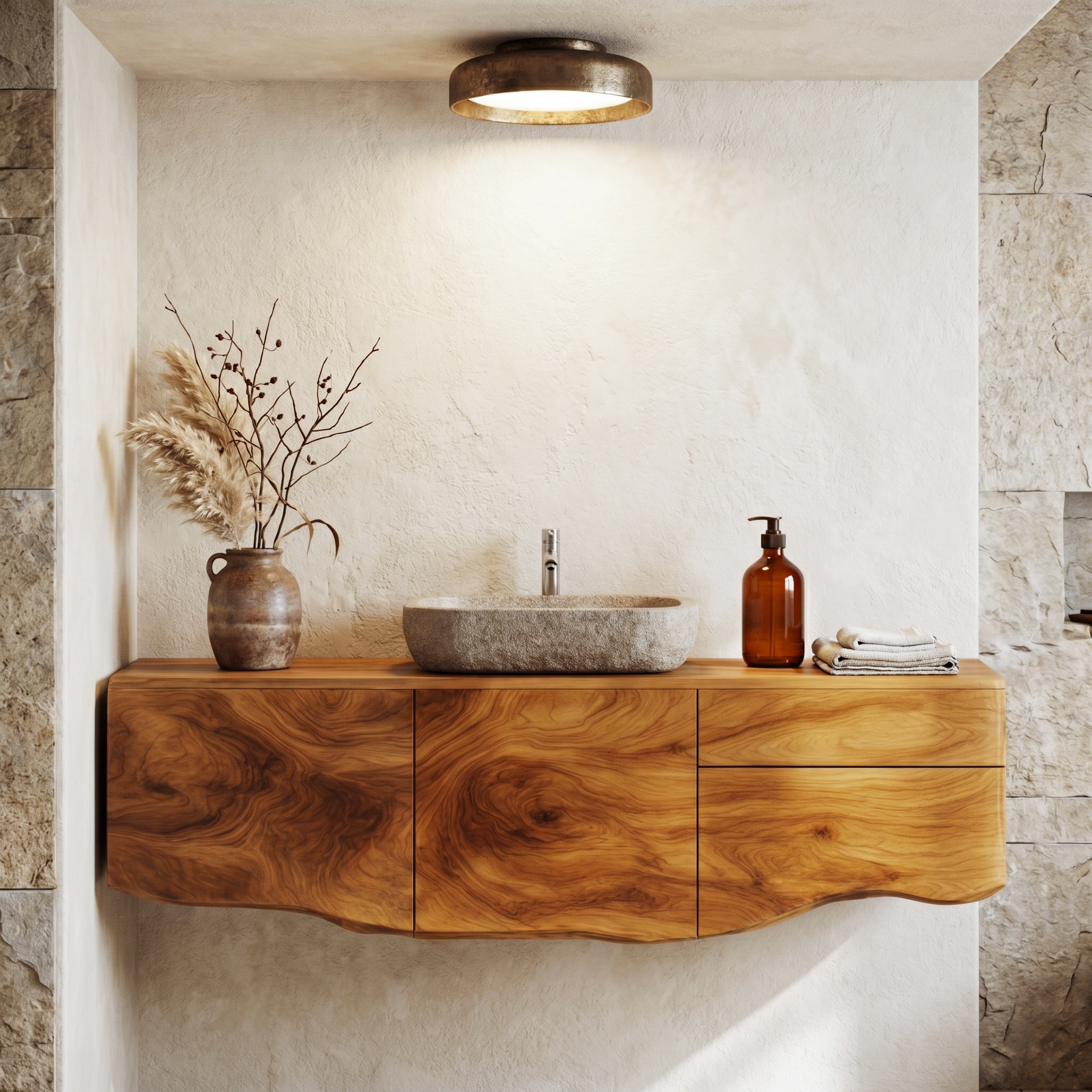 Wall Mounted Bathroom Vanity Wooden Vanity Cabinet With Storage For Bathroom SINLHABRV297