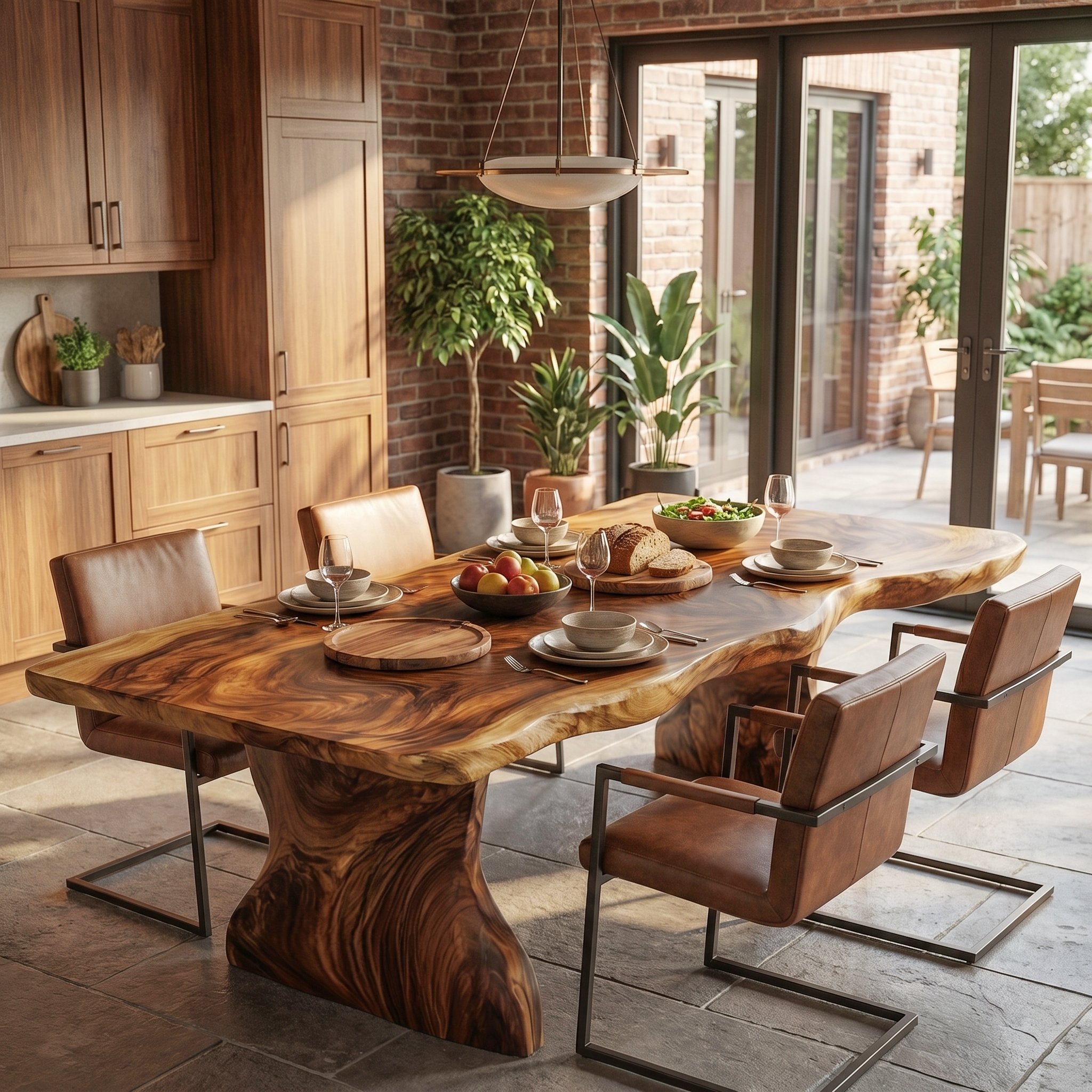 Rustic Dining Table Live Edge Design For Dining Room SINLHADT202