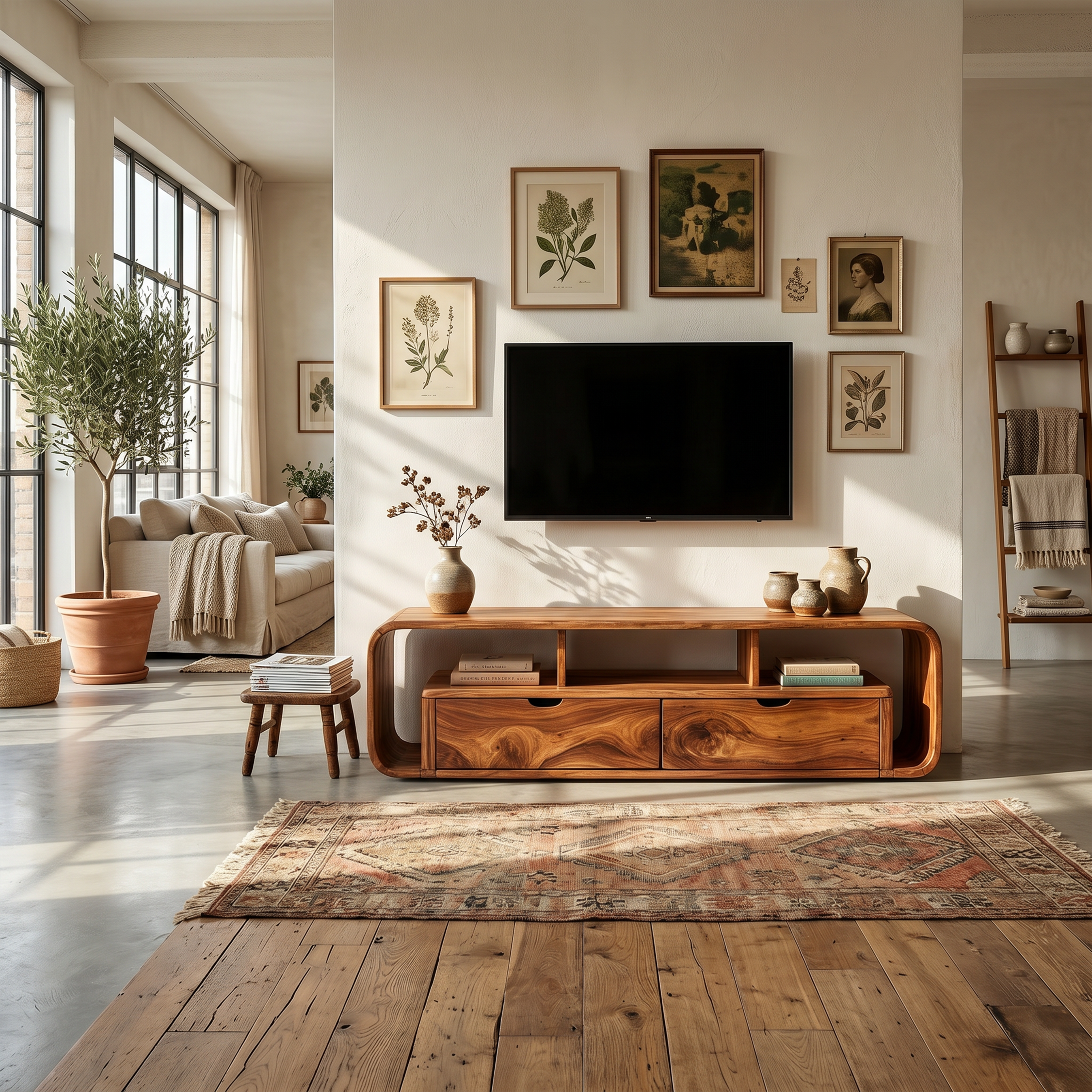 Minimalist Wooden TV Cabinet For Urban Apartment Decor SILDTTRTVC088