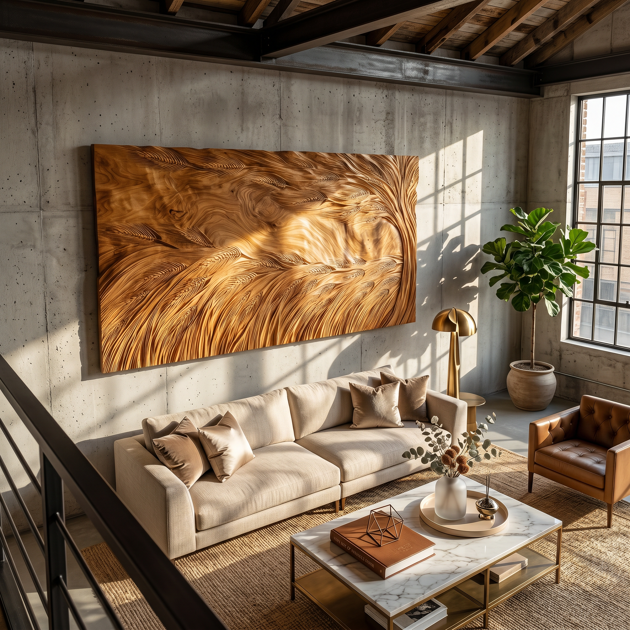 Sculptural Wall Art With Wave Texture For Living Room SILDTTRWA149