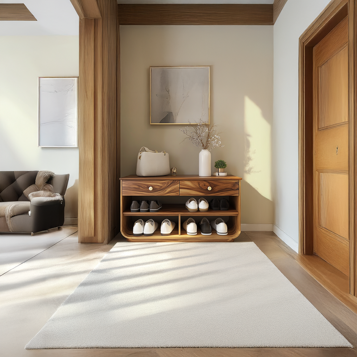 Scandinavian Minimal Shoe Storage Living Room And Hallway SINLSASB068