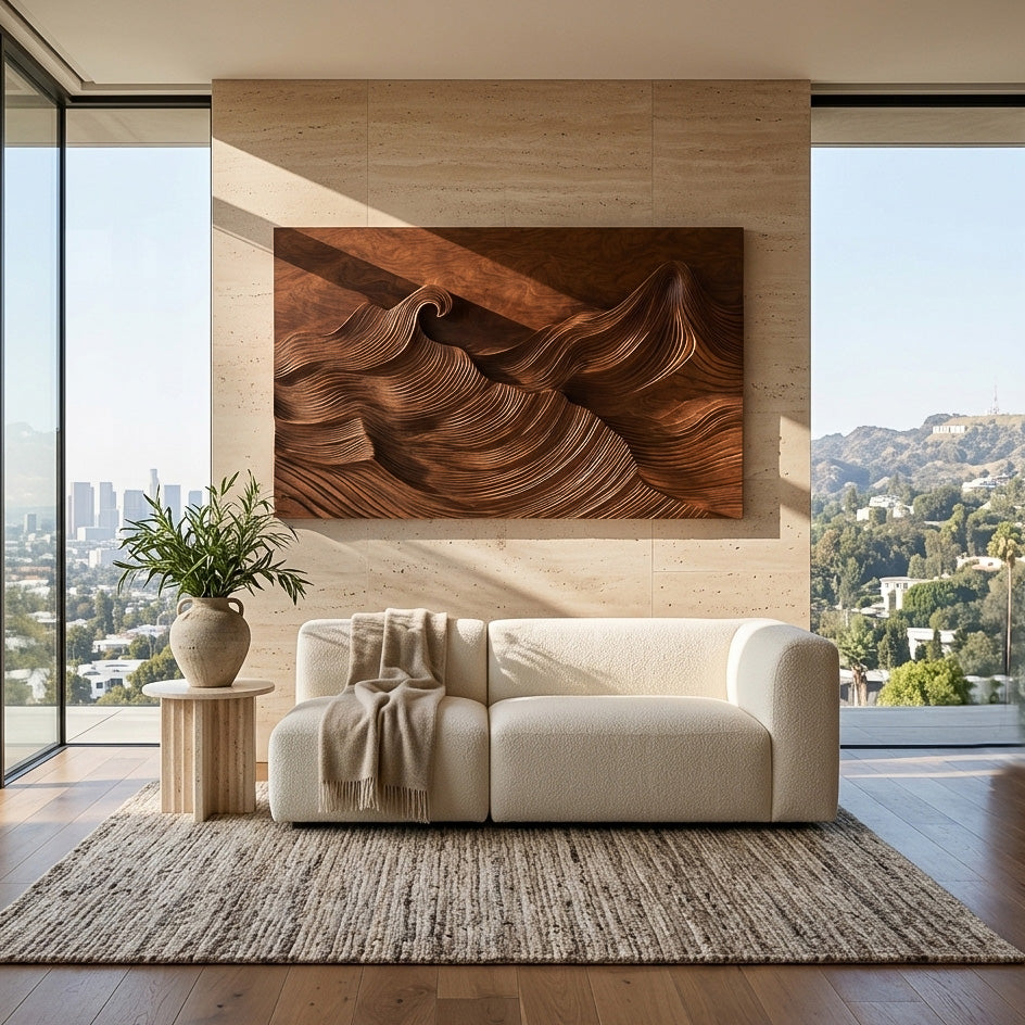 Organic Modern Wave Wood Wall Art For Wall Decor RTTHHNWA207