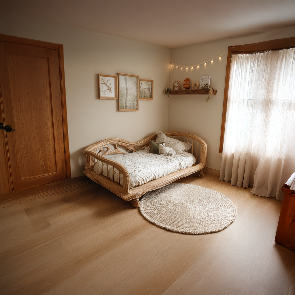 Rustic Toddler Bed Kids Bedroom SINLSAWB047