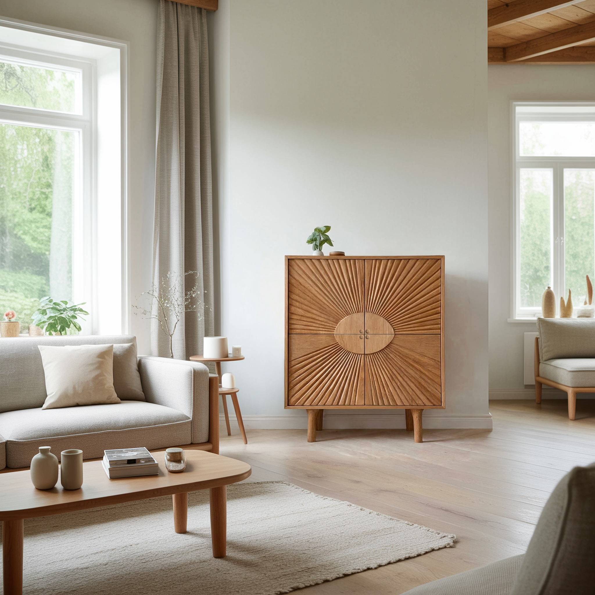 Rustic Sideboard Unit For Living Room And Entryway Space SINLSASC463