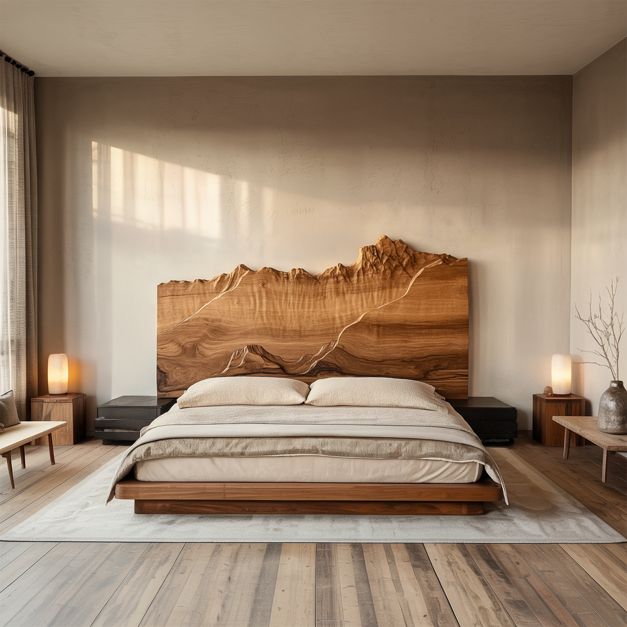 Rustic Wall Feature Headboard For Bedroom And Personal Space SINLSADH027