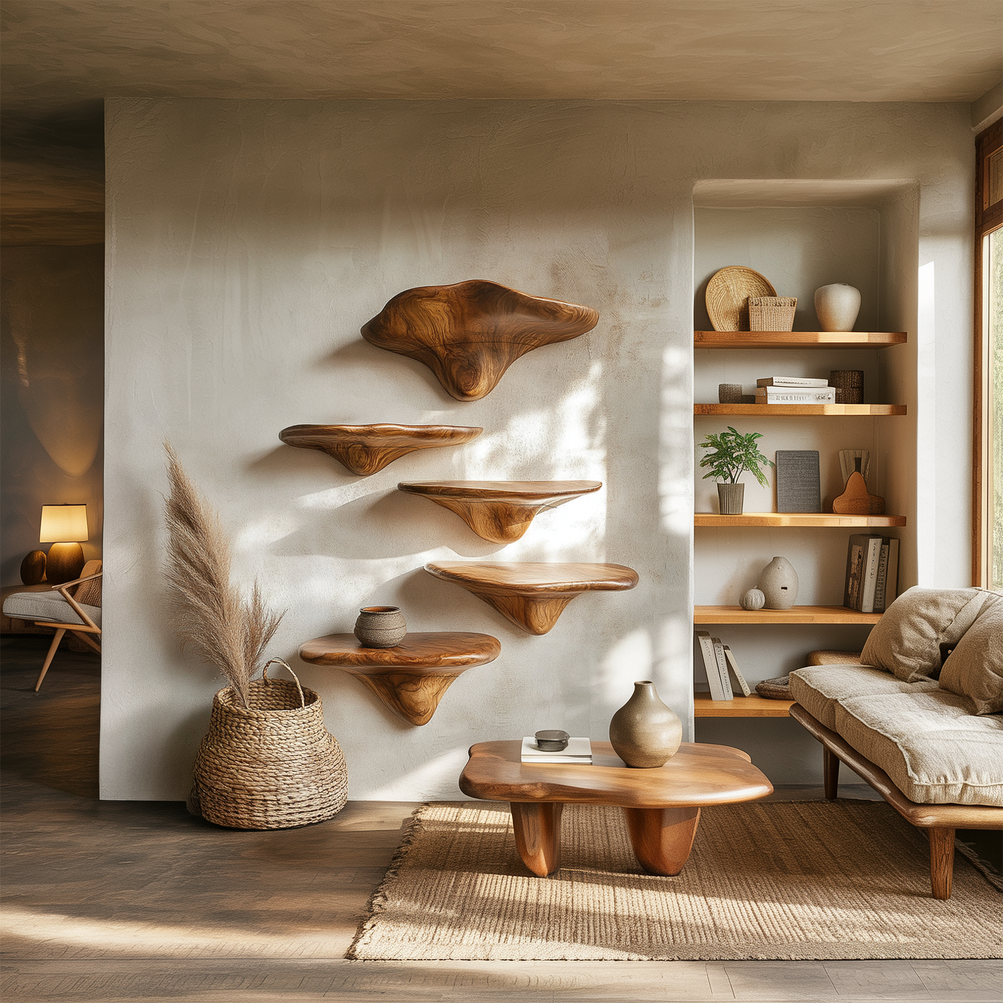 Sculptural Mushroom Shelf Living Room Or Kitchen SINLSAFL464