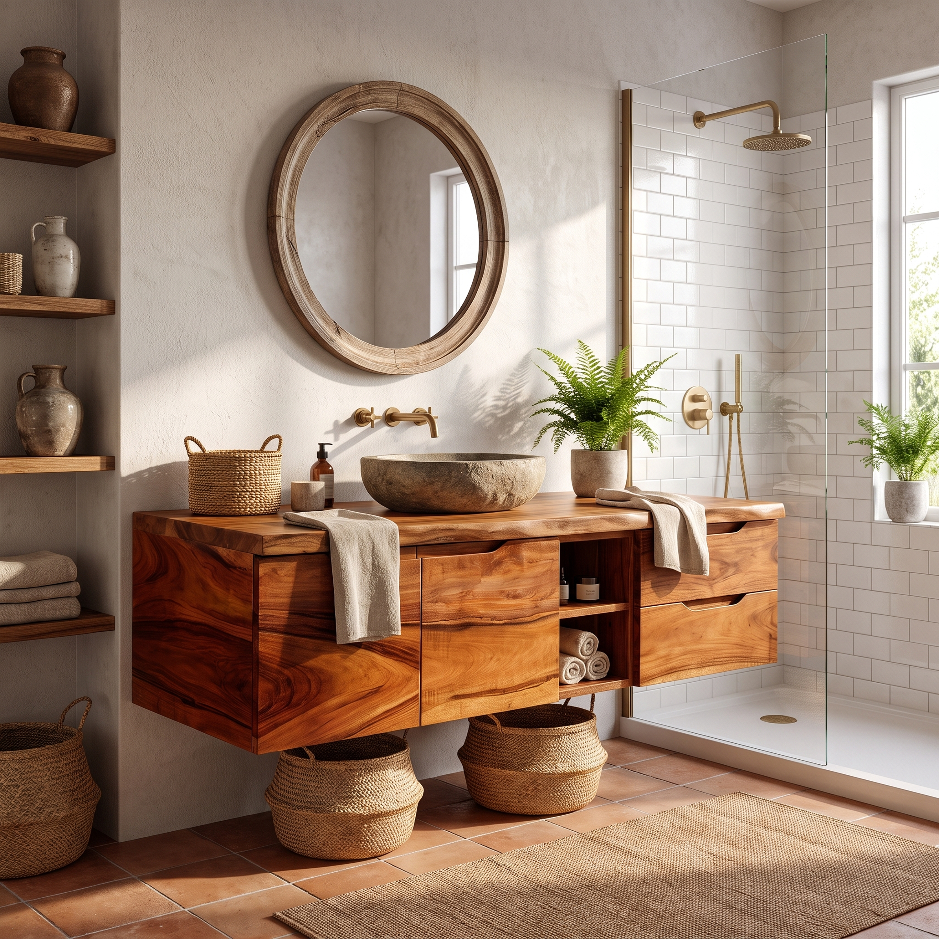 Organic Modern Washstand Contemporary Bathroom Interior SILDTTRBRV200
