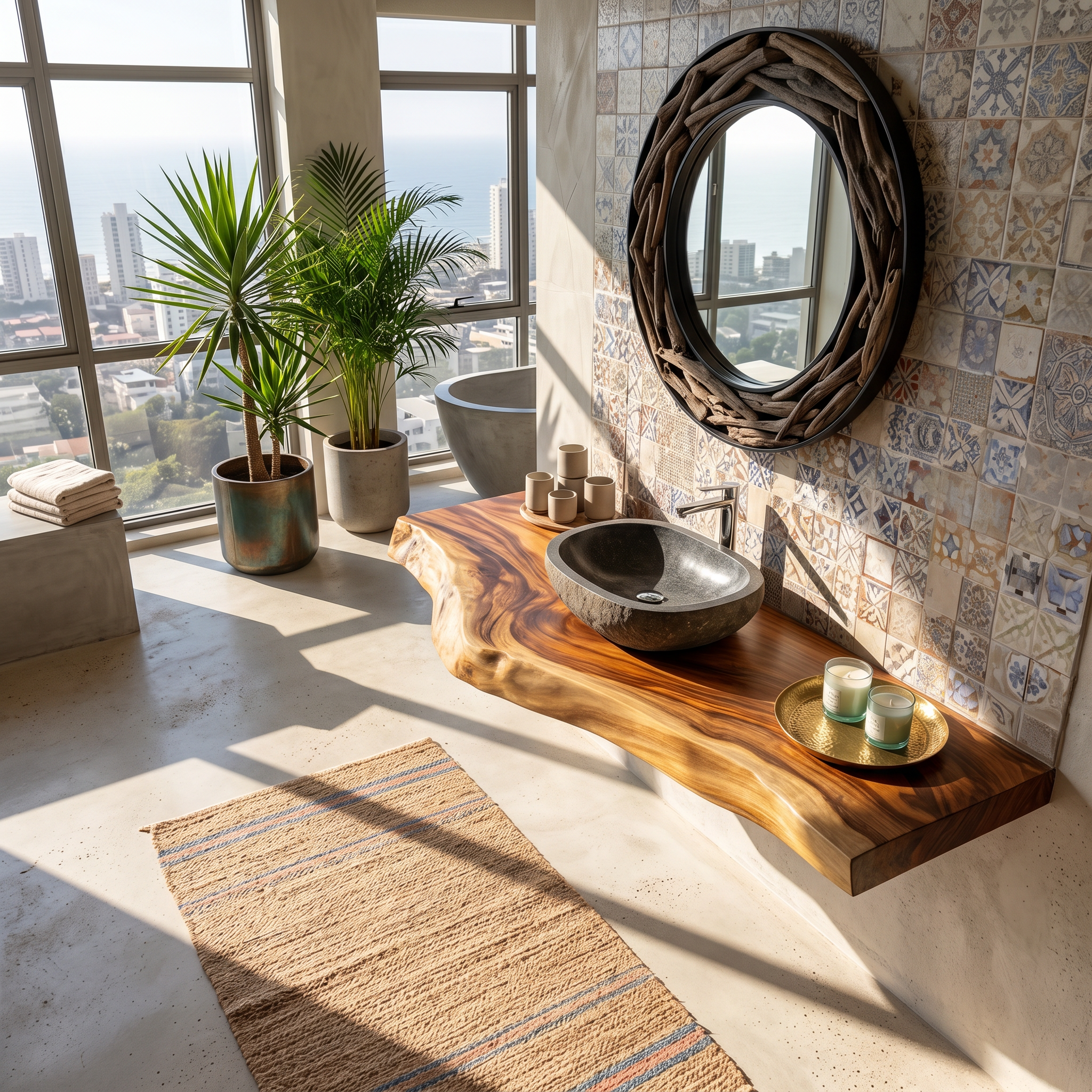 Modern Live Edge Bathroom Vanity Urban Penthouse SILDTTRBRV182