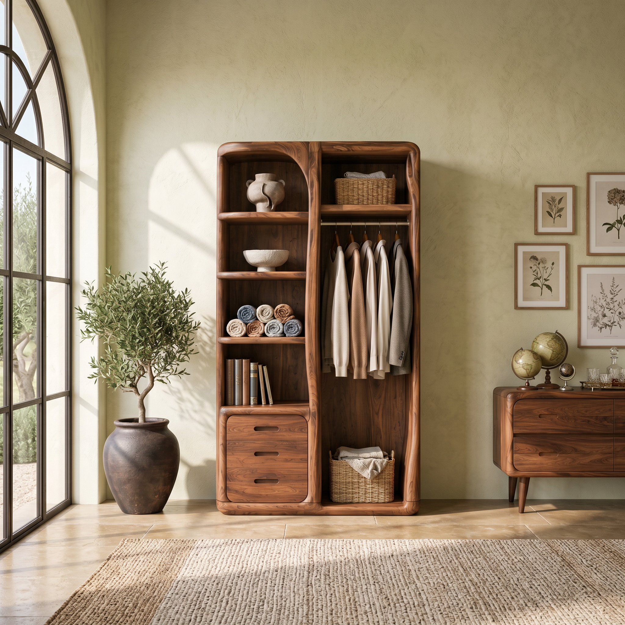 Scandinavian Organic Edge Wardrobe For Master Suite Interior SILDTTNWDE001