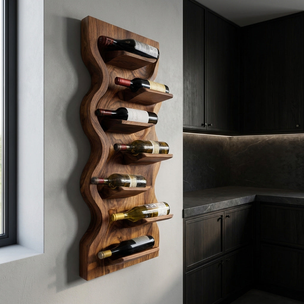 Contemporary Wooden Wine Rack For Dining Room Wall Storage RTTHHNWH005