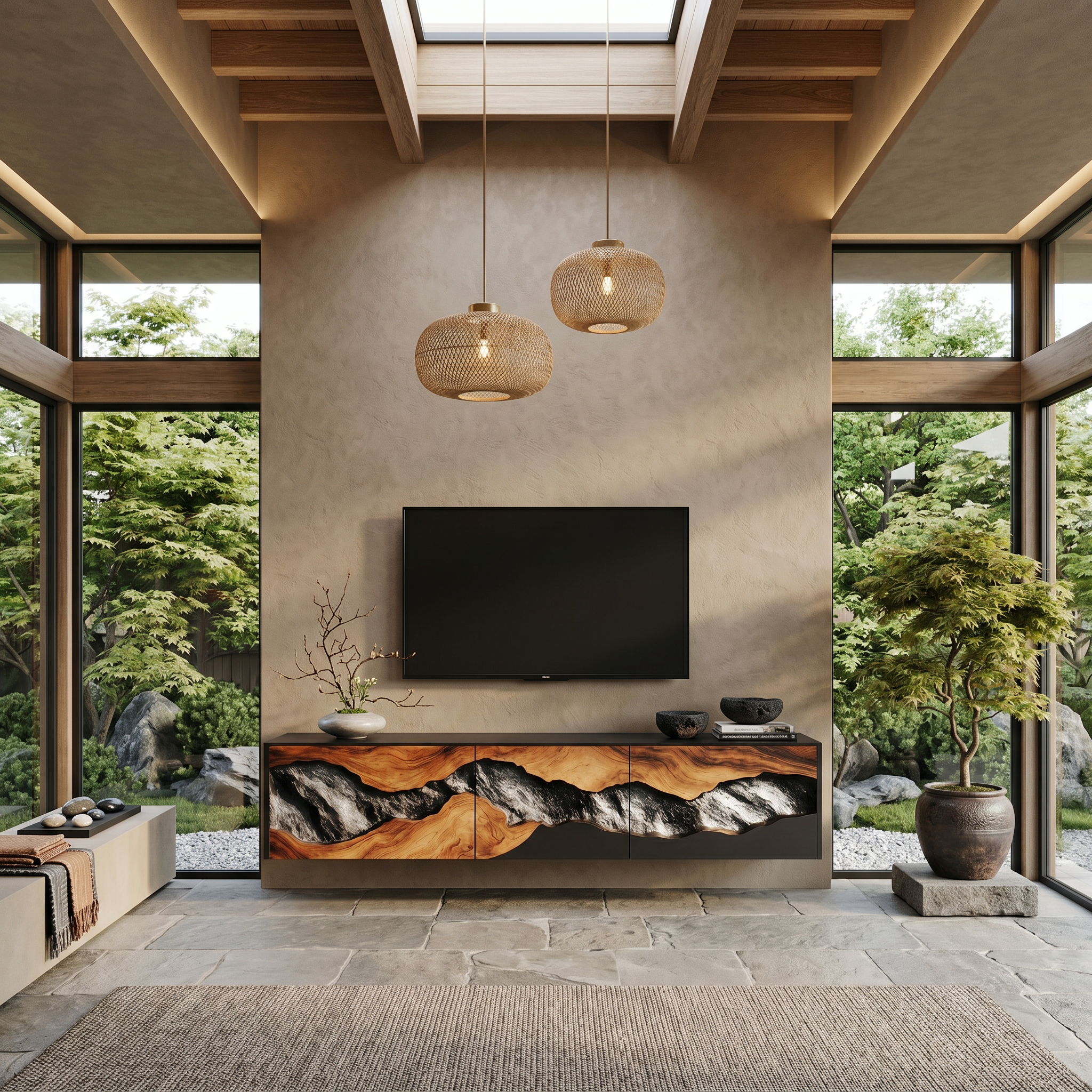 Handcrafted TV Console For Cozy Living Space SILDTTNTVC036