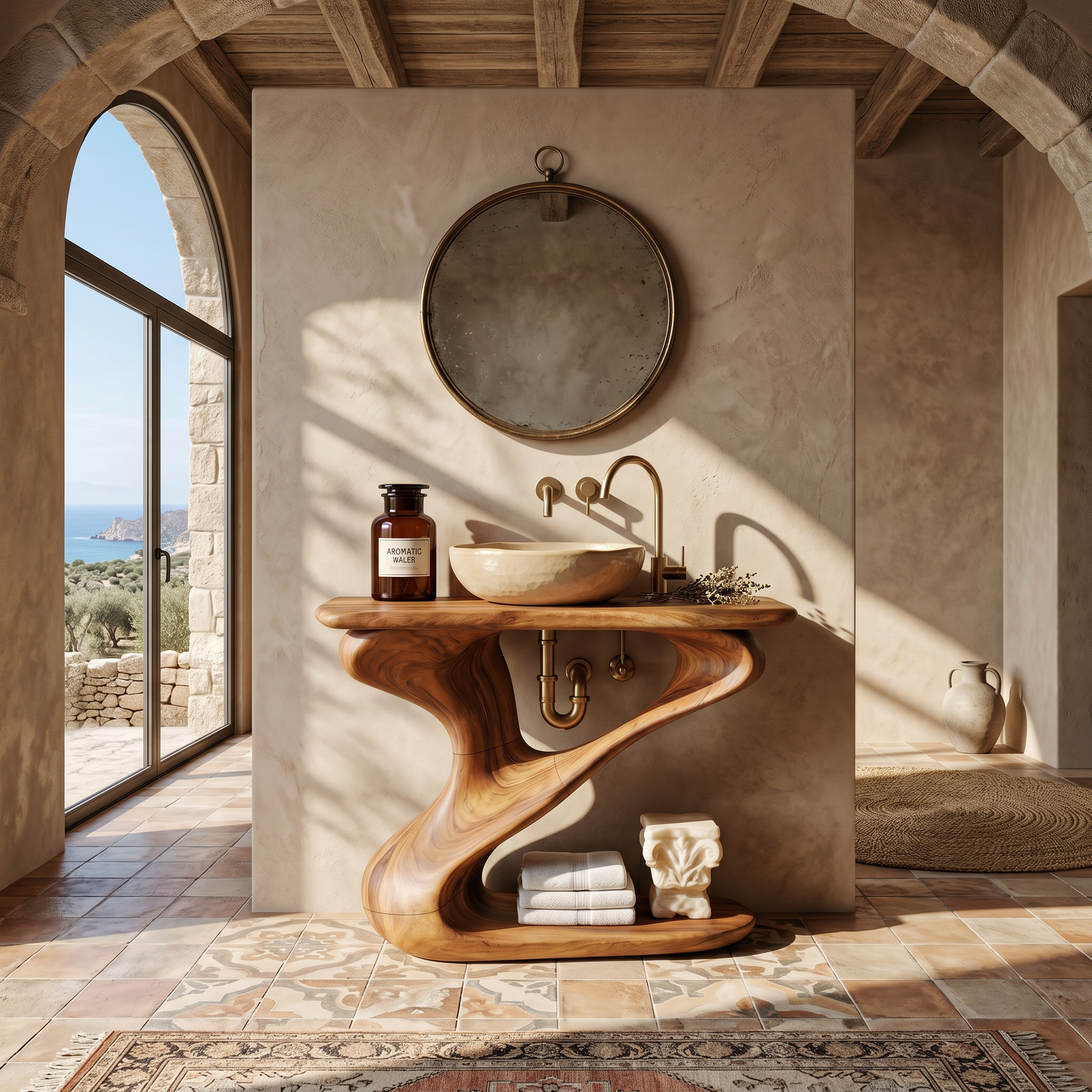 Rustic Live Edge Vanity For Natural Bathroom Design SILDTTNBRV005