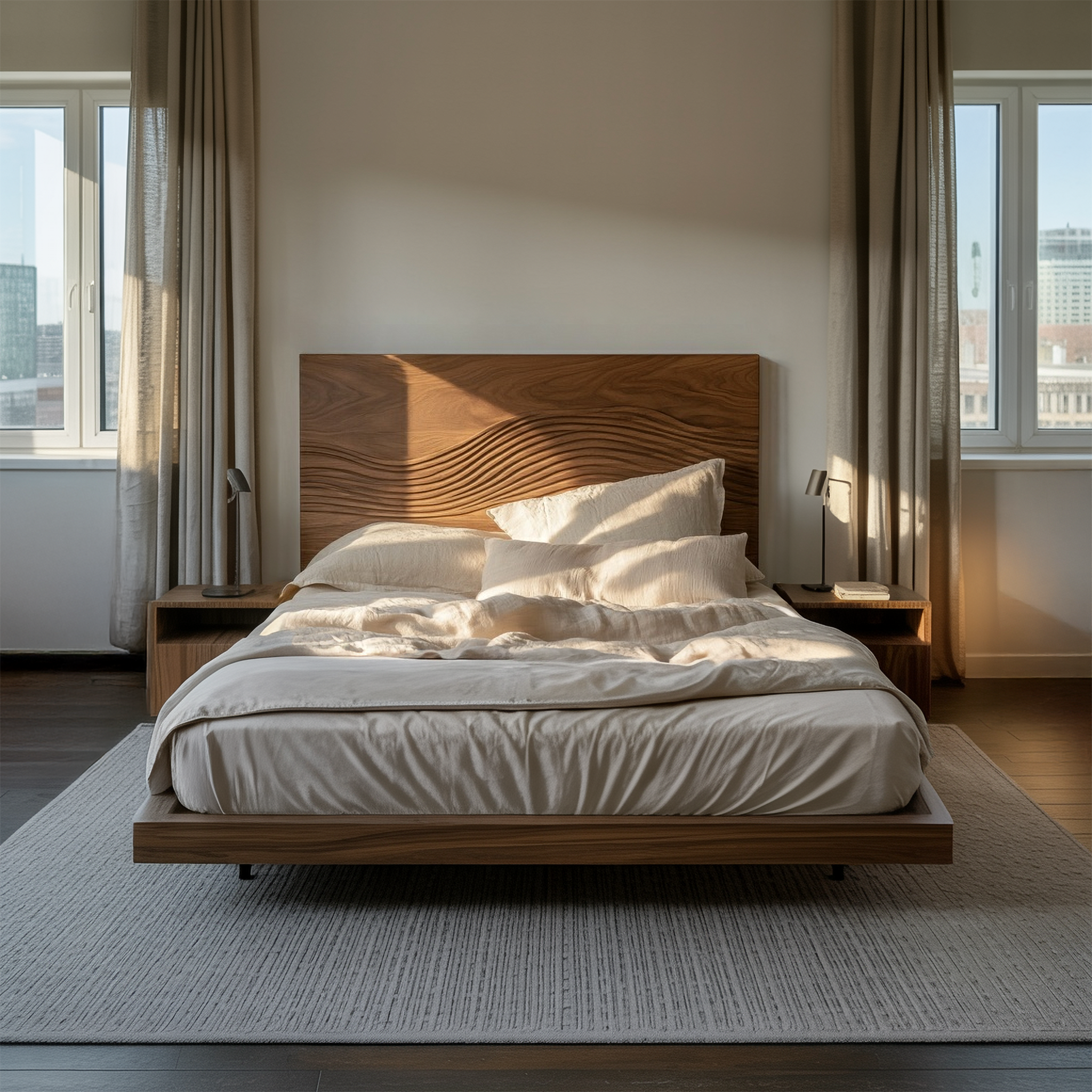 Rustic Sculptural Artistic Headboard For Bedroom Or Personal Space SINLSADH033