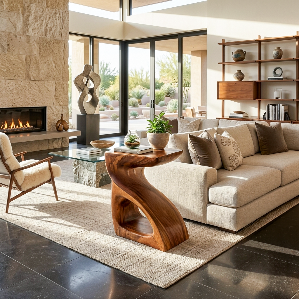Modern Sculptural Side Table For Home Decor RTTHTTSTA032