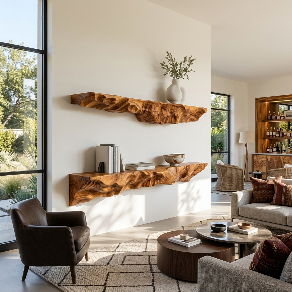 Artistic Sculptural Floating Shelf For Living Room SITHTTFL004