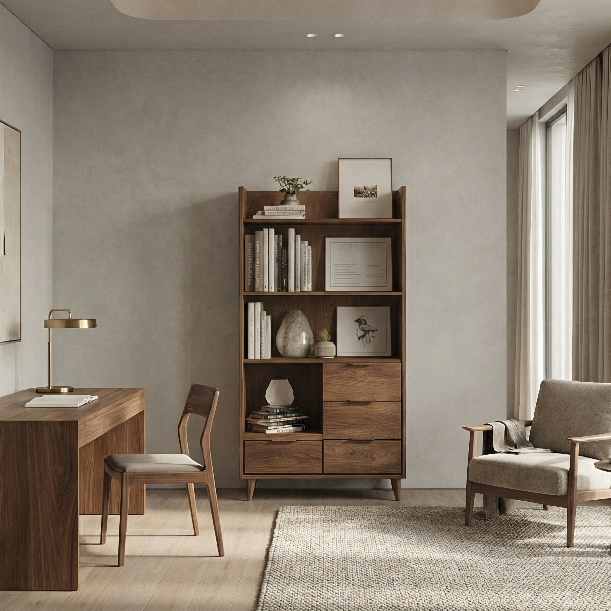 Mid Century Organizer Cabinet For Living Room And Apartment SINLSASC482