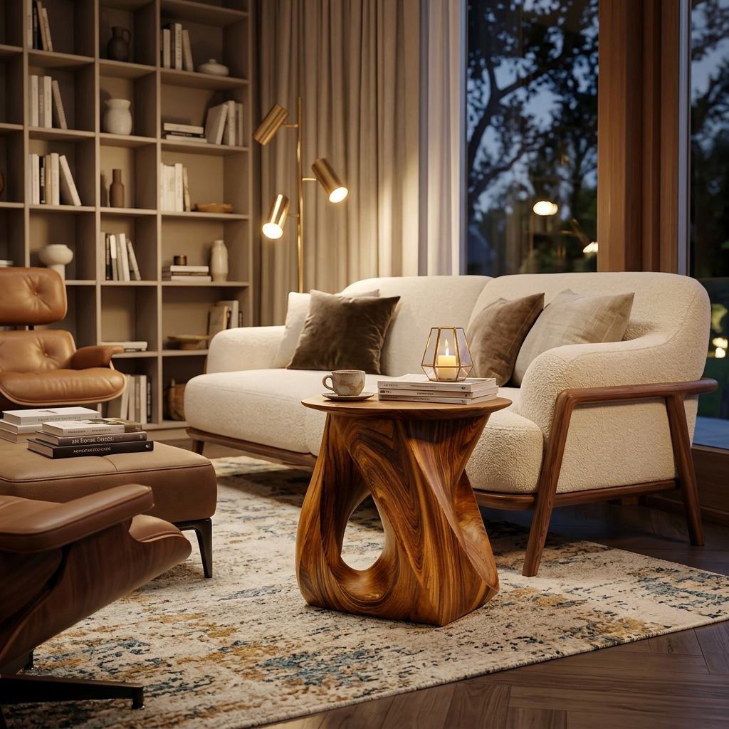 Twisted Side Table For Living Room Or Bedroom SITHTTCM025