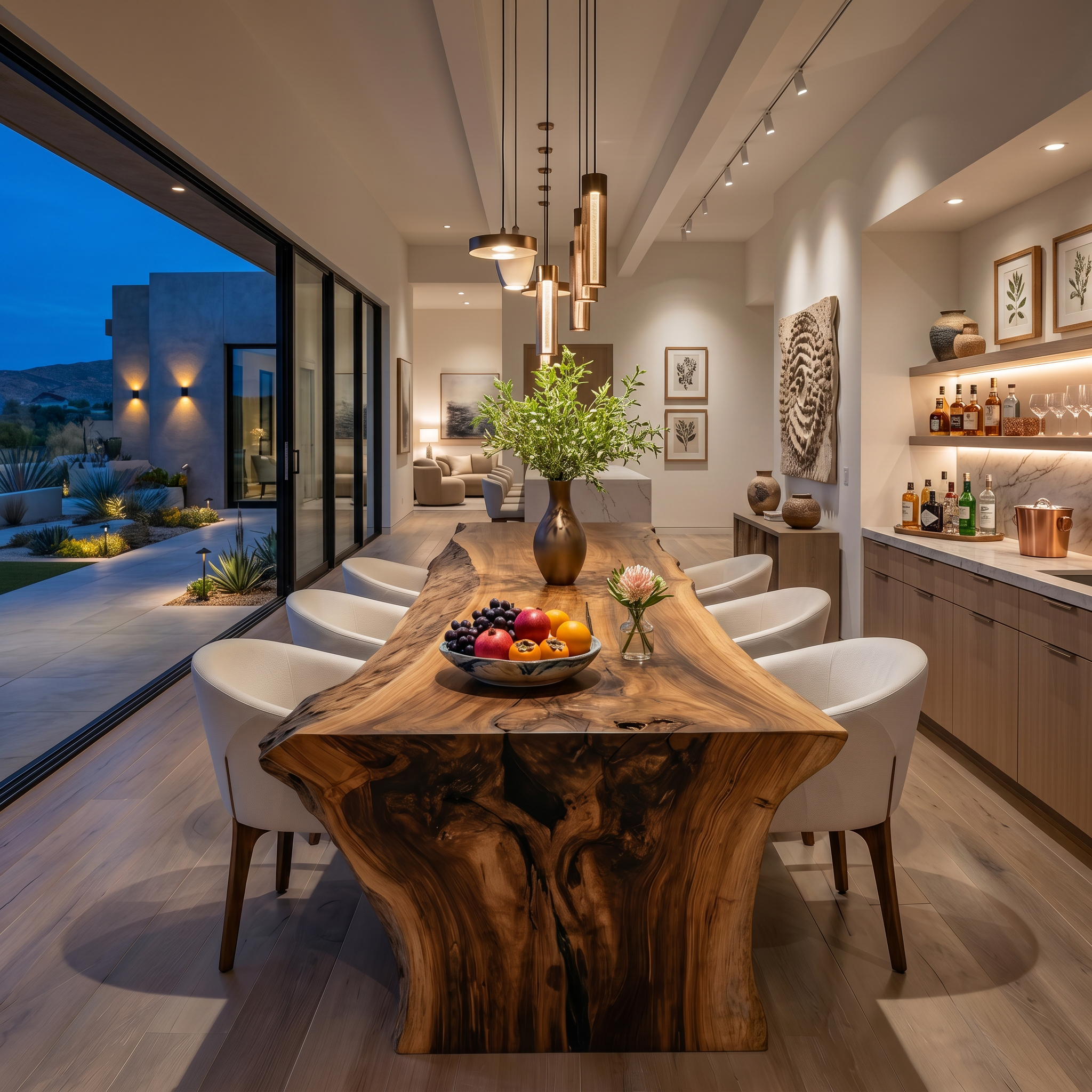 Contemporary Live Edge Dining Table For Dining Room SITHTTDN004