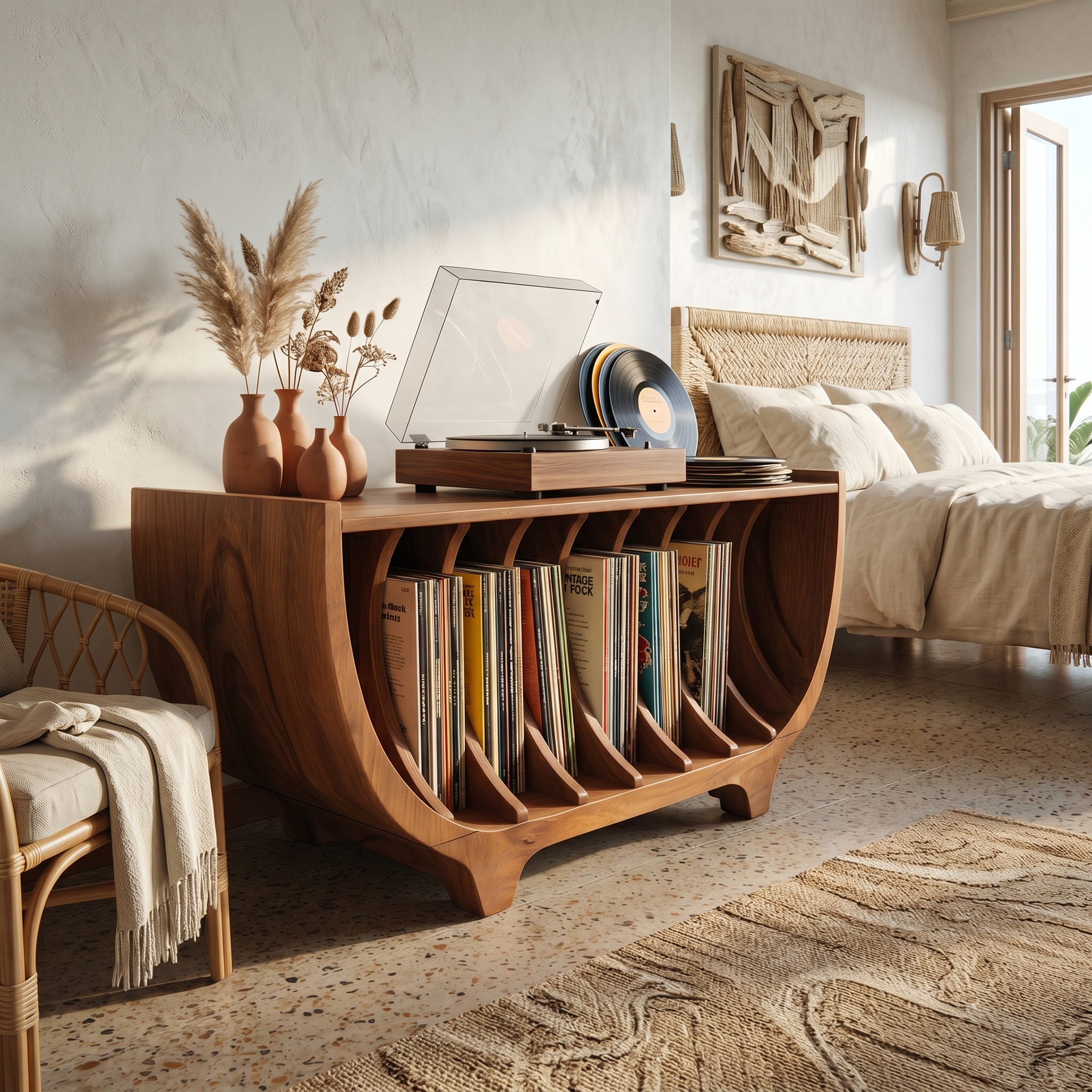 Contemporary Vinyl Storage Stand For Apartment Interior Space SILDTTNRPT021