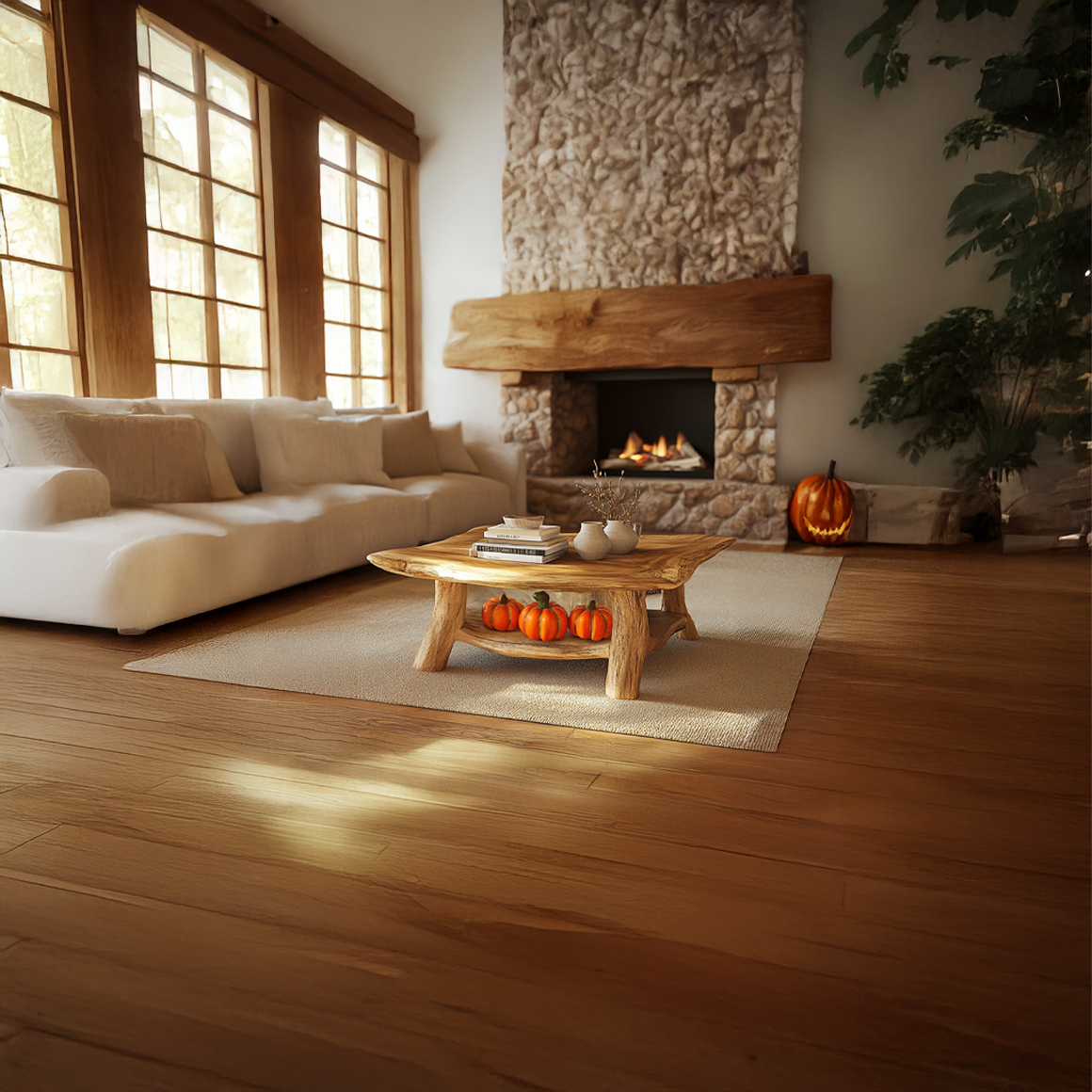 Rustic Natural Coffee Table Living Room And Cabin Room SINLSACF226