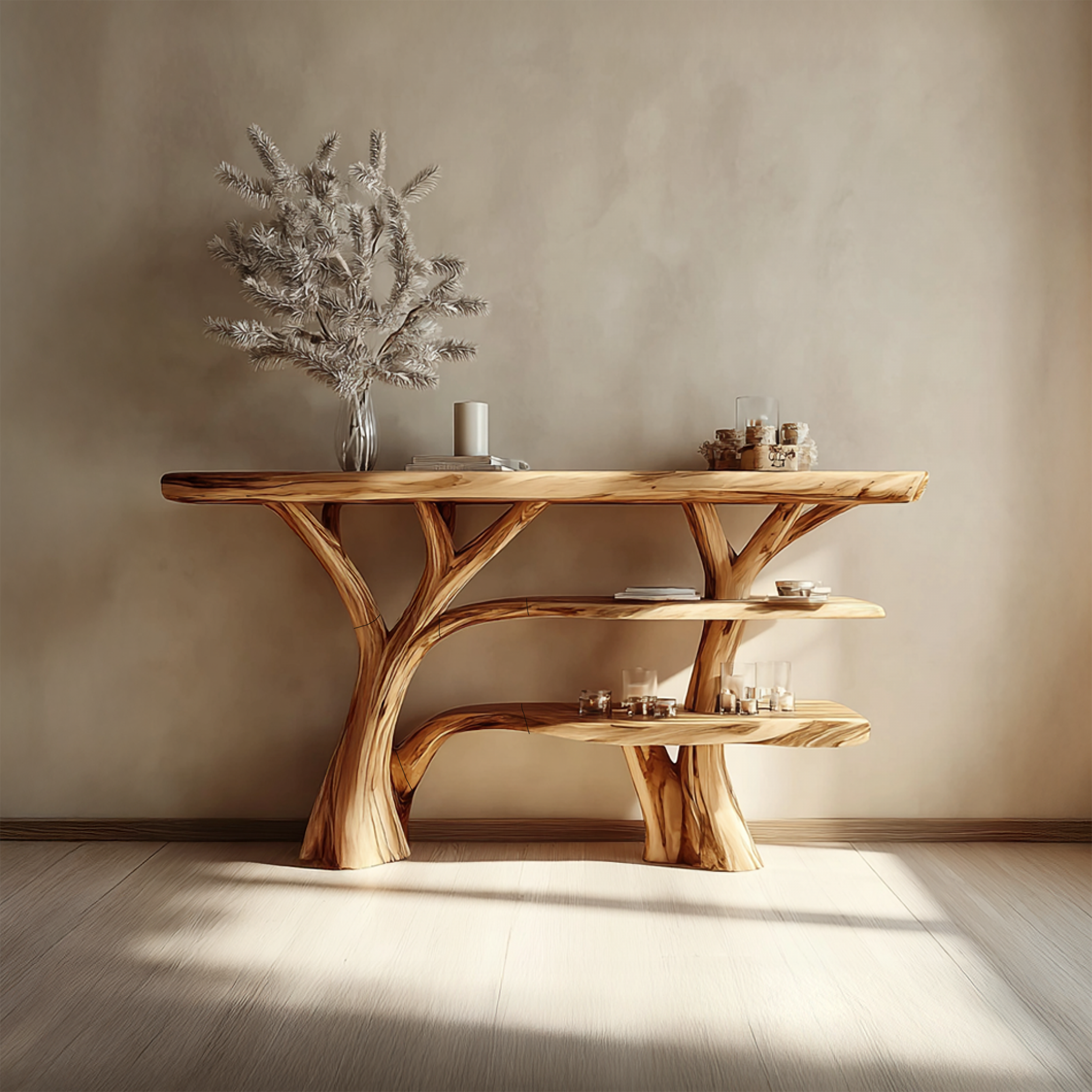 Rustic Tree Console Table Entryway Living Room SINLSACS265