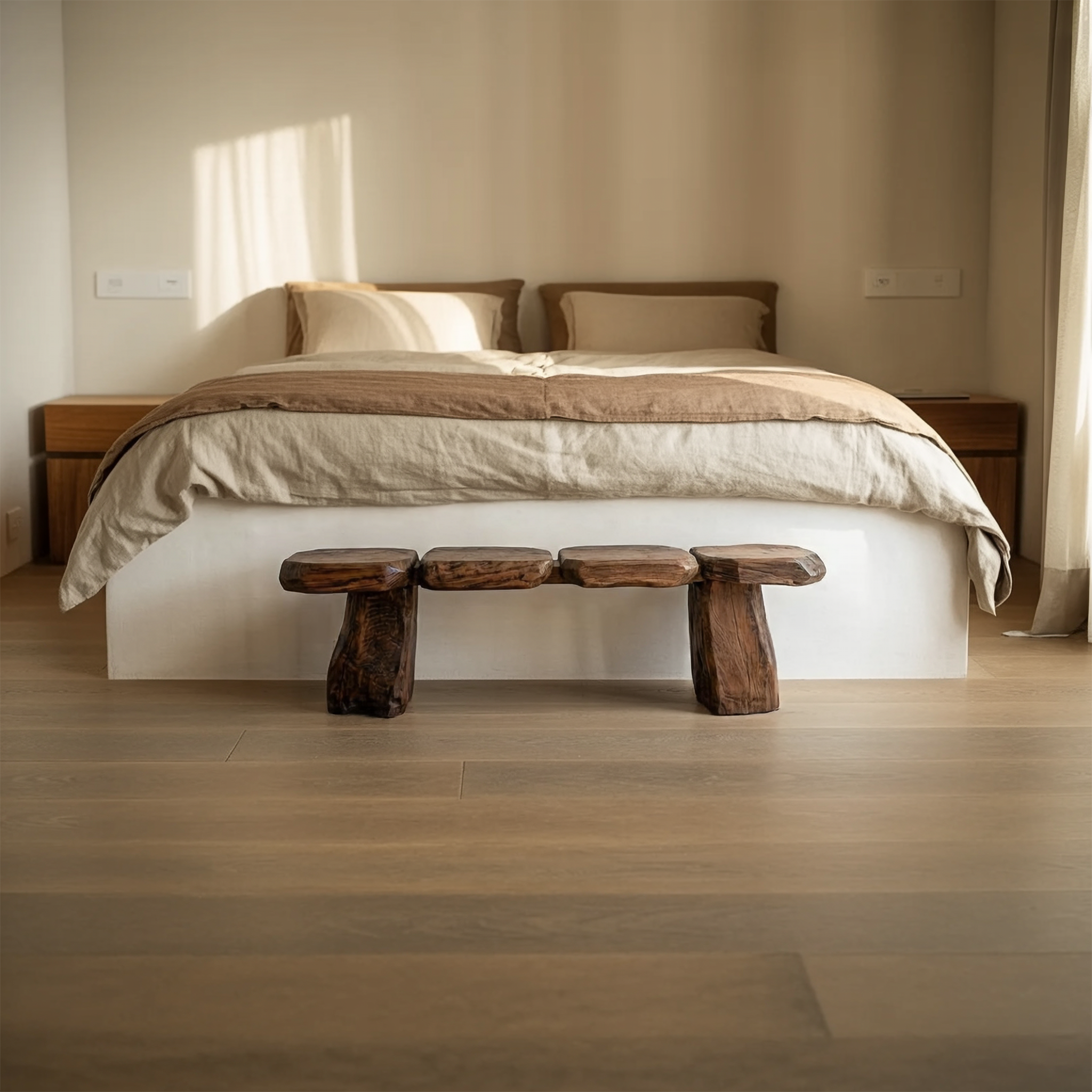 Mid Century Accent Bench For Bedroom Or Living Room SINLSARS071