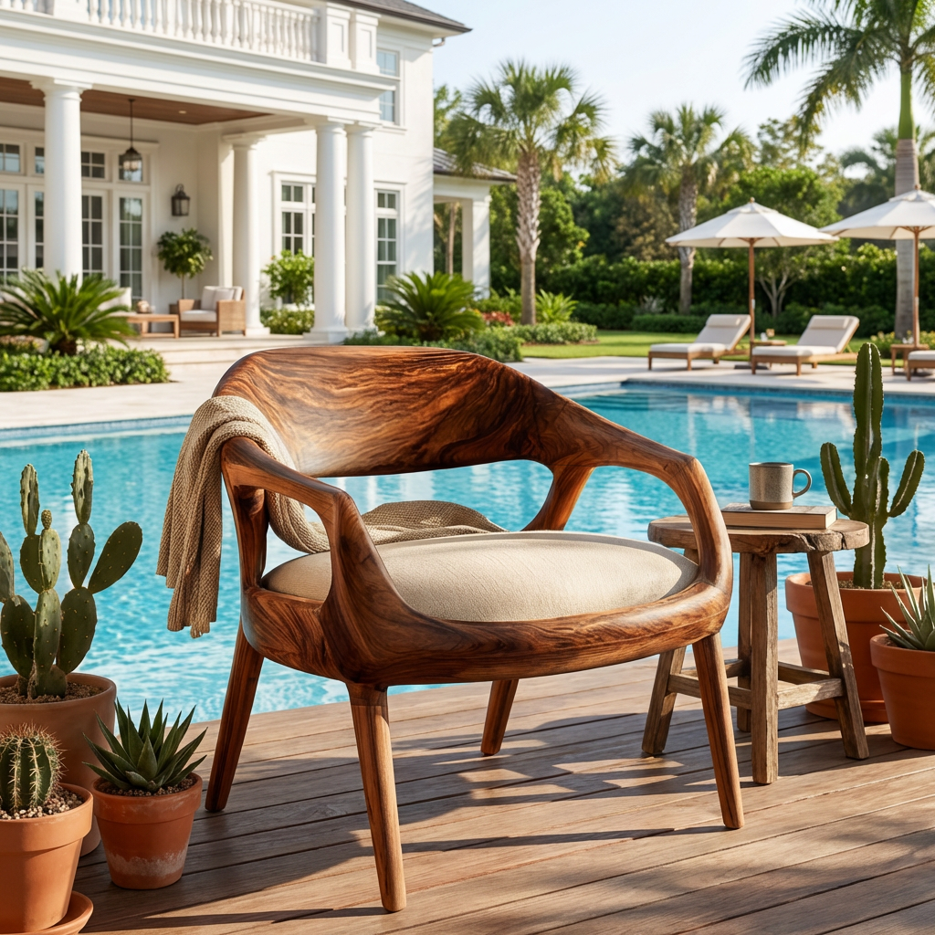 Mid Century Wooden Chair For Living Room Area RTTHTTACC025