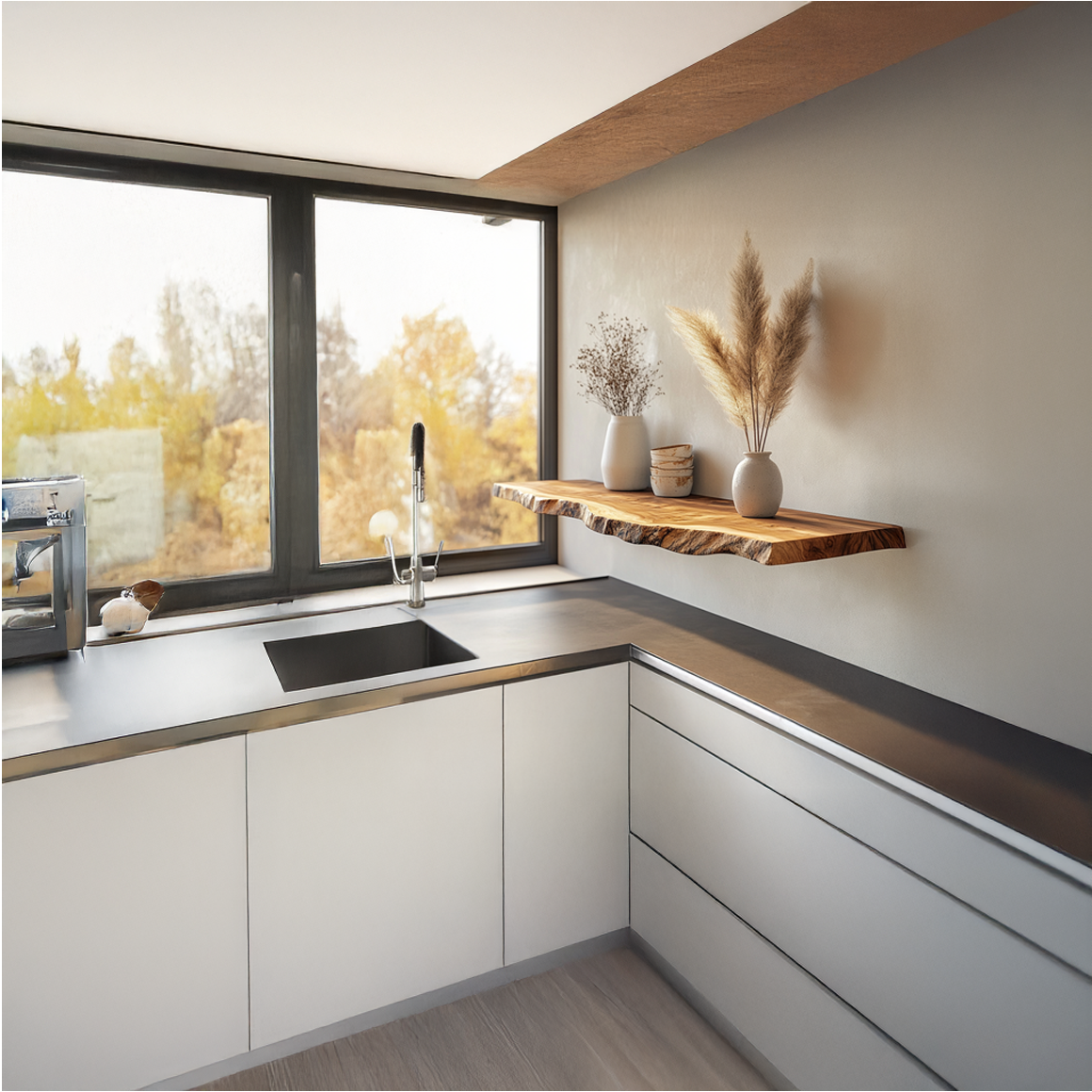 Rustic Live Edge Floating Shelf Natural Handcrafted Kitchen Decor SINLSAFL297