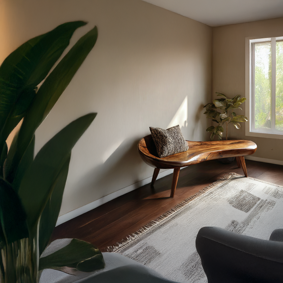 Rustic Wooden Bench Living Room Entryway SINLSARS019