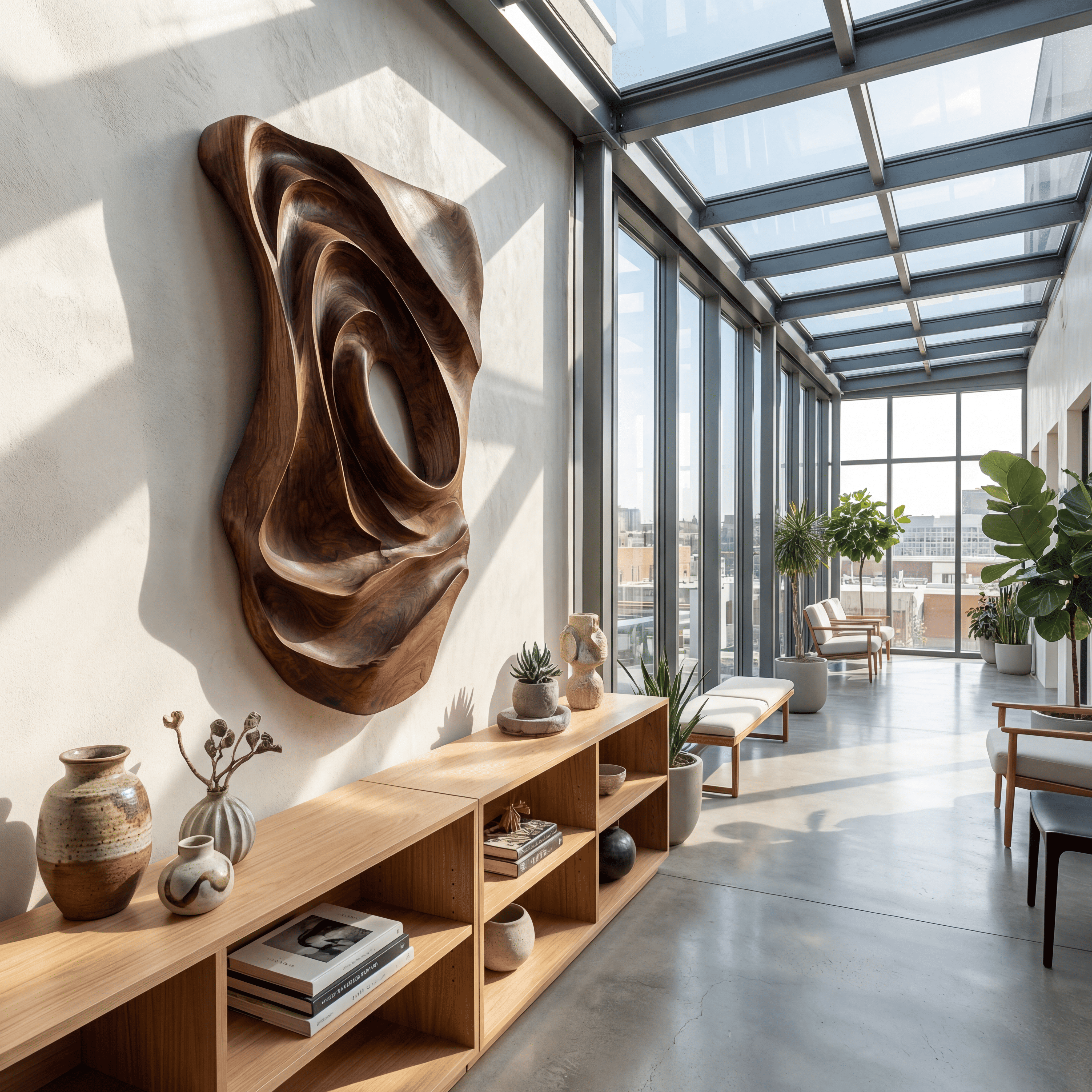 Contemporary Fluid Wall Art Panel For Entryway Interior SILDTTNWA093