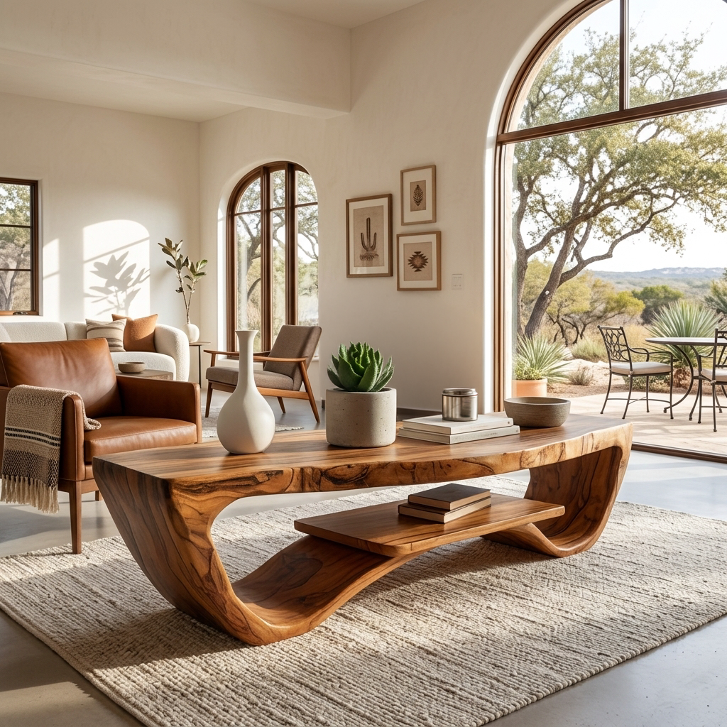 Luxury Coffee Table With Shelf For Living Room RTTHTTCF025