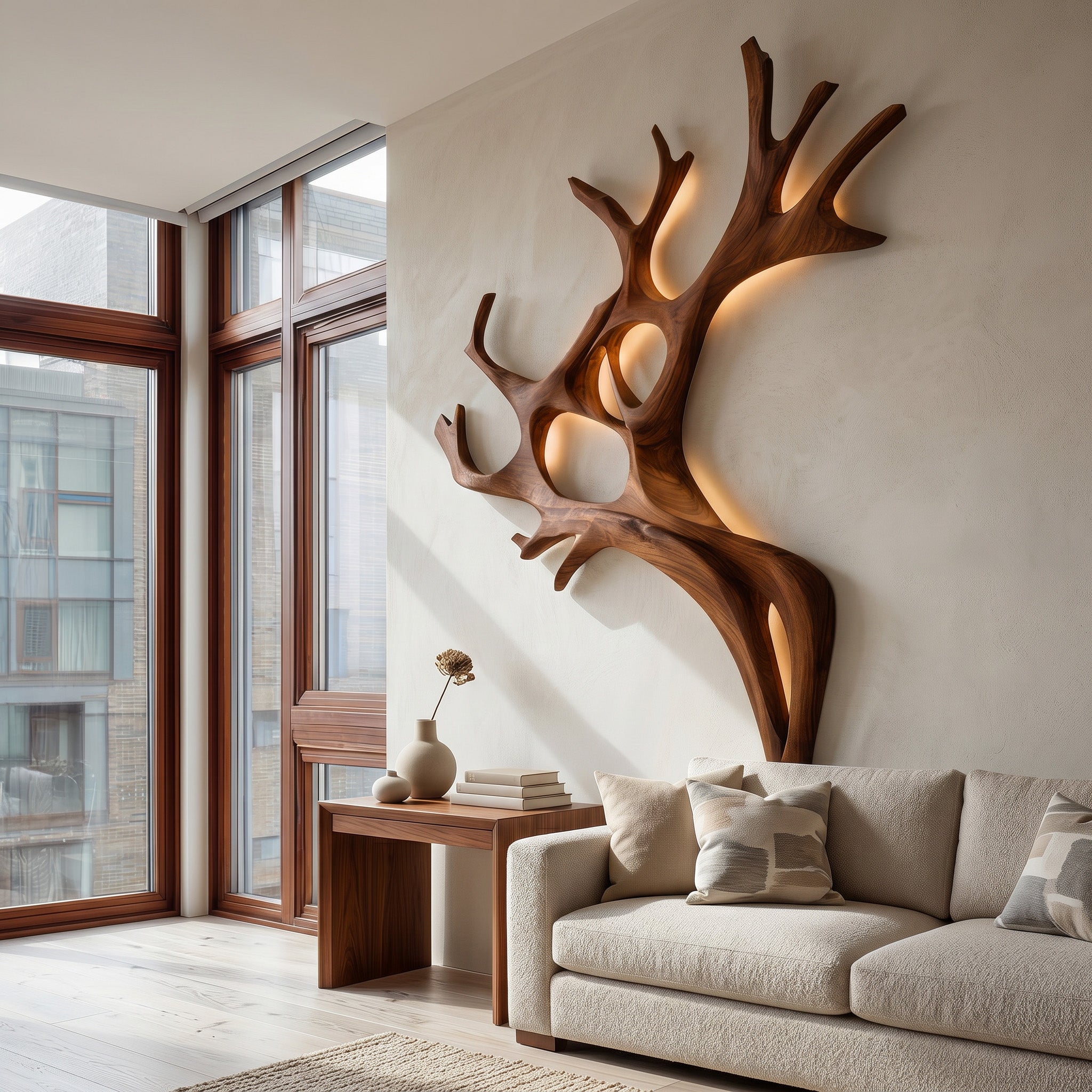 Artistic Wooden Wall Light For Home Decor RTTHHNLAM060